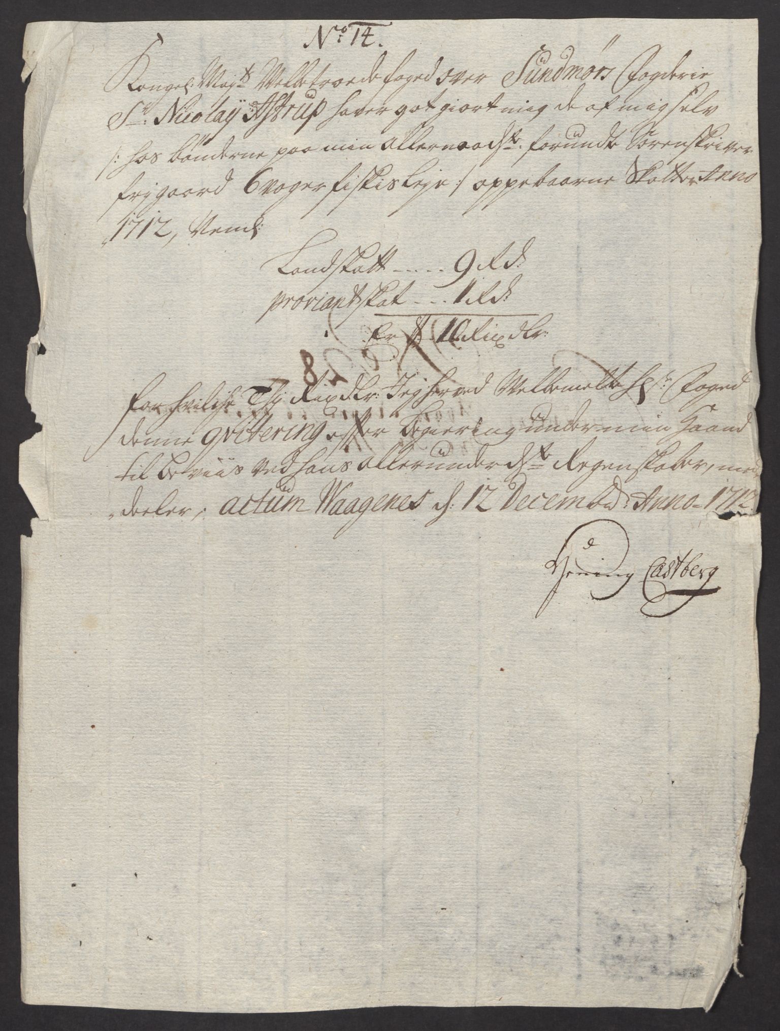 Rentekammeret inntil 1814, Reviderte regnskaper, Fogderegnskap, AV/RA-EA-4092/R54/L3565: Fogderegnskap Sunnmøre, 1712-1713, p. 174