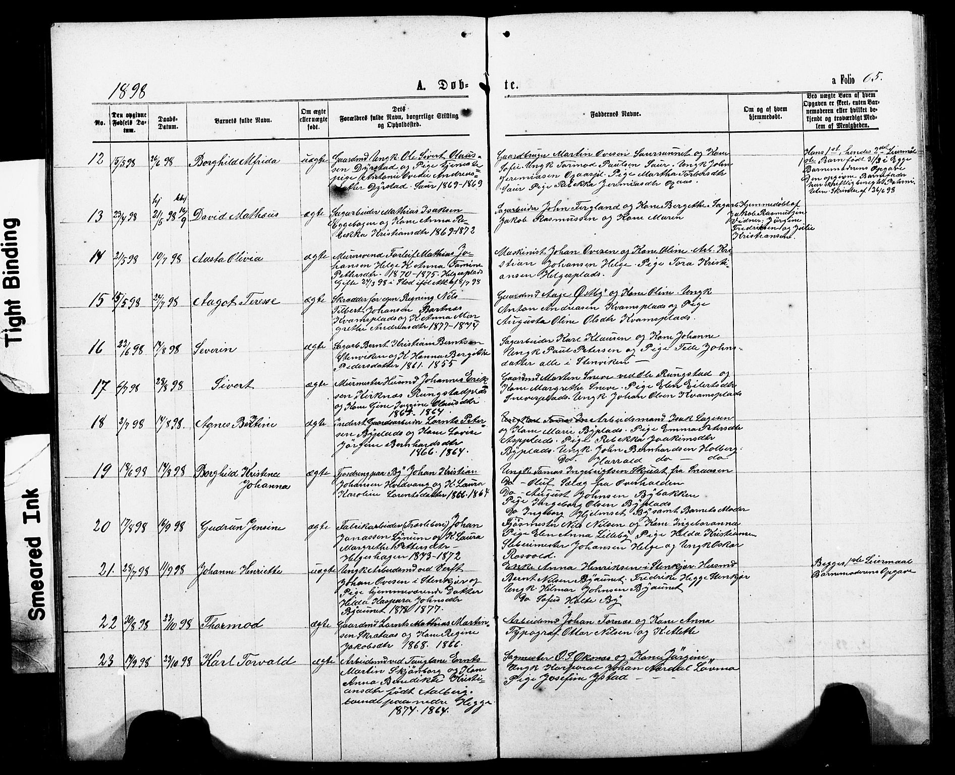 Ministerialprotokoller, klokkerbøker og fødselsregistre - Nord-Trøndelag, SAT/A-1458/740/L0380: Parish register (copy) no. 740C01, 1868-1902, p. 65