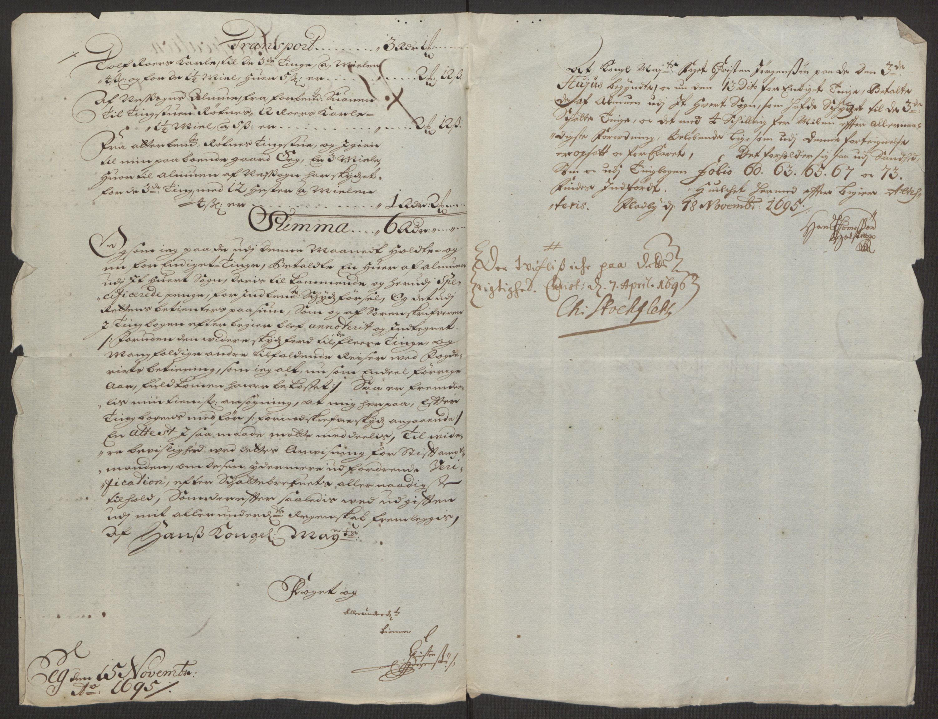 Rentekammeret inntil 1814, Reviderte regnskaper, Fogderegnskap, AV/RA-EA-4092/R12/L0707: Fogderegnskap Øvre Romerike, 1695, p. 264