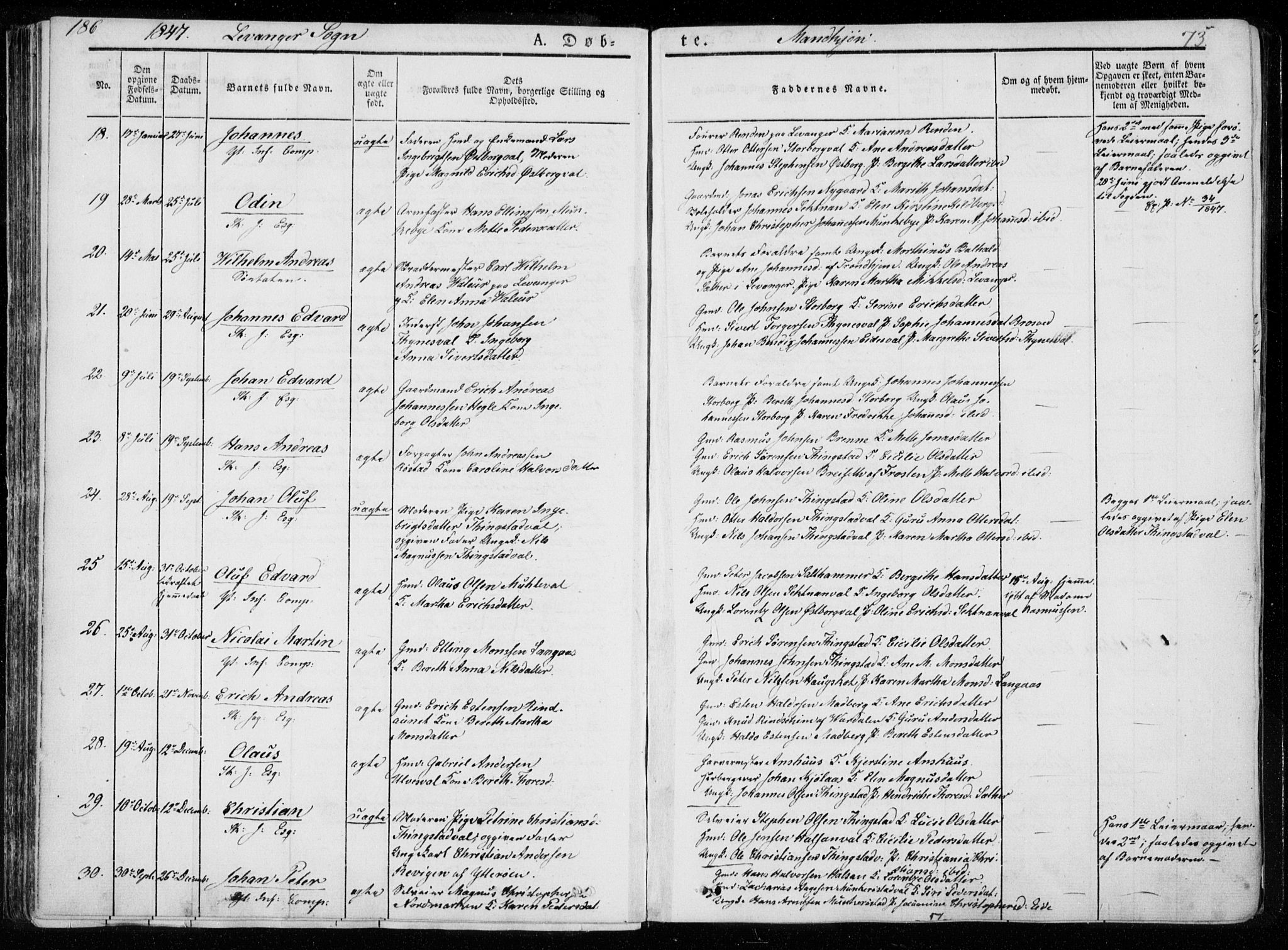 Ministerialprotokoller, klokkerbøker og fødselsregistre - Nord-Trøndelag, SAT/A-1458/720/L0183: Parish register (official) no. 720A01, 1836-1855, p. 73
