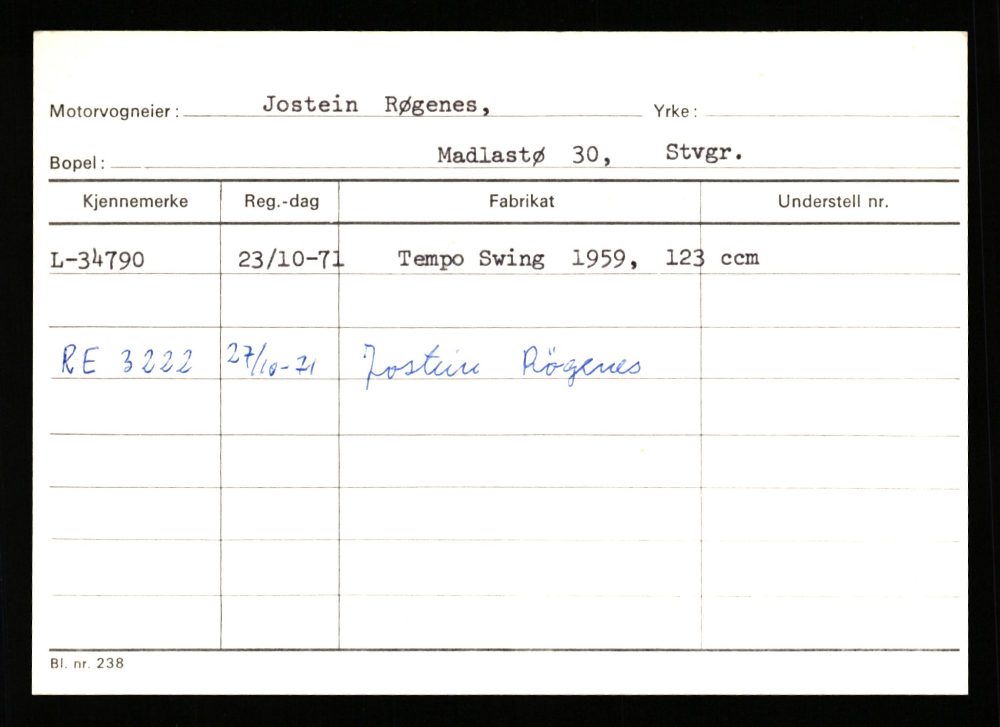 Stavanger trafikkstasjon, AV/SAST-A-101942/0/G/L0006: Registreringsnummer: 34250 - 49007, 1930-1971, p. 159