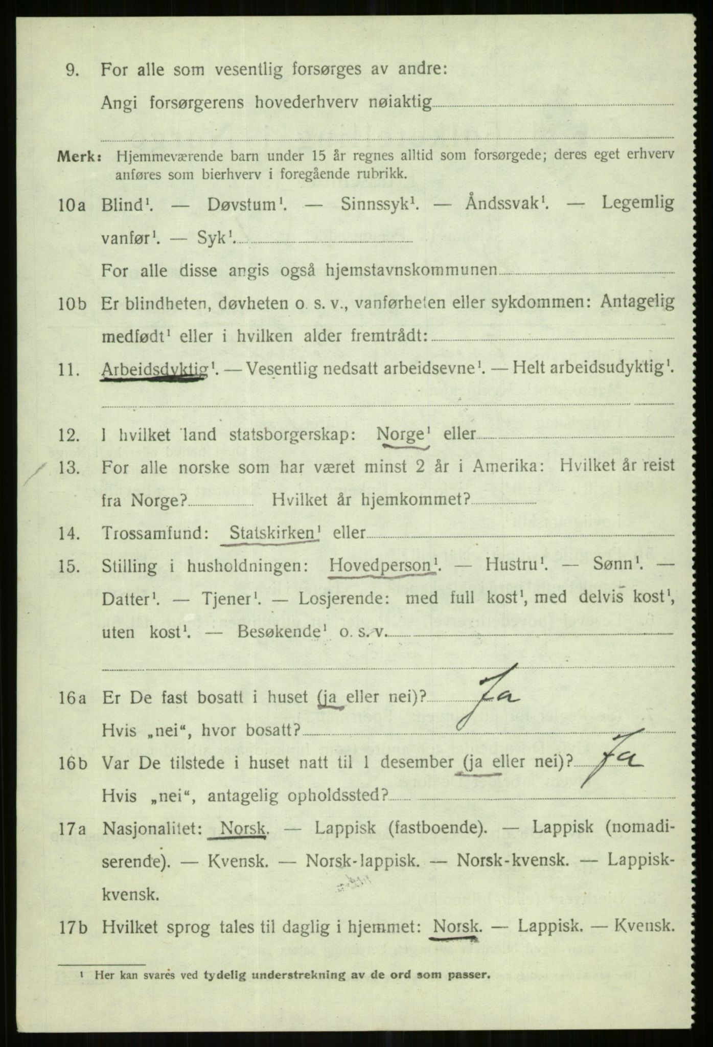 SATØ, 1920 census for Karlsøy, 1920, p. 2659