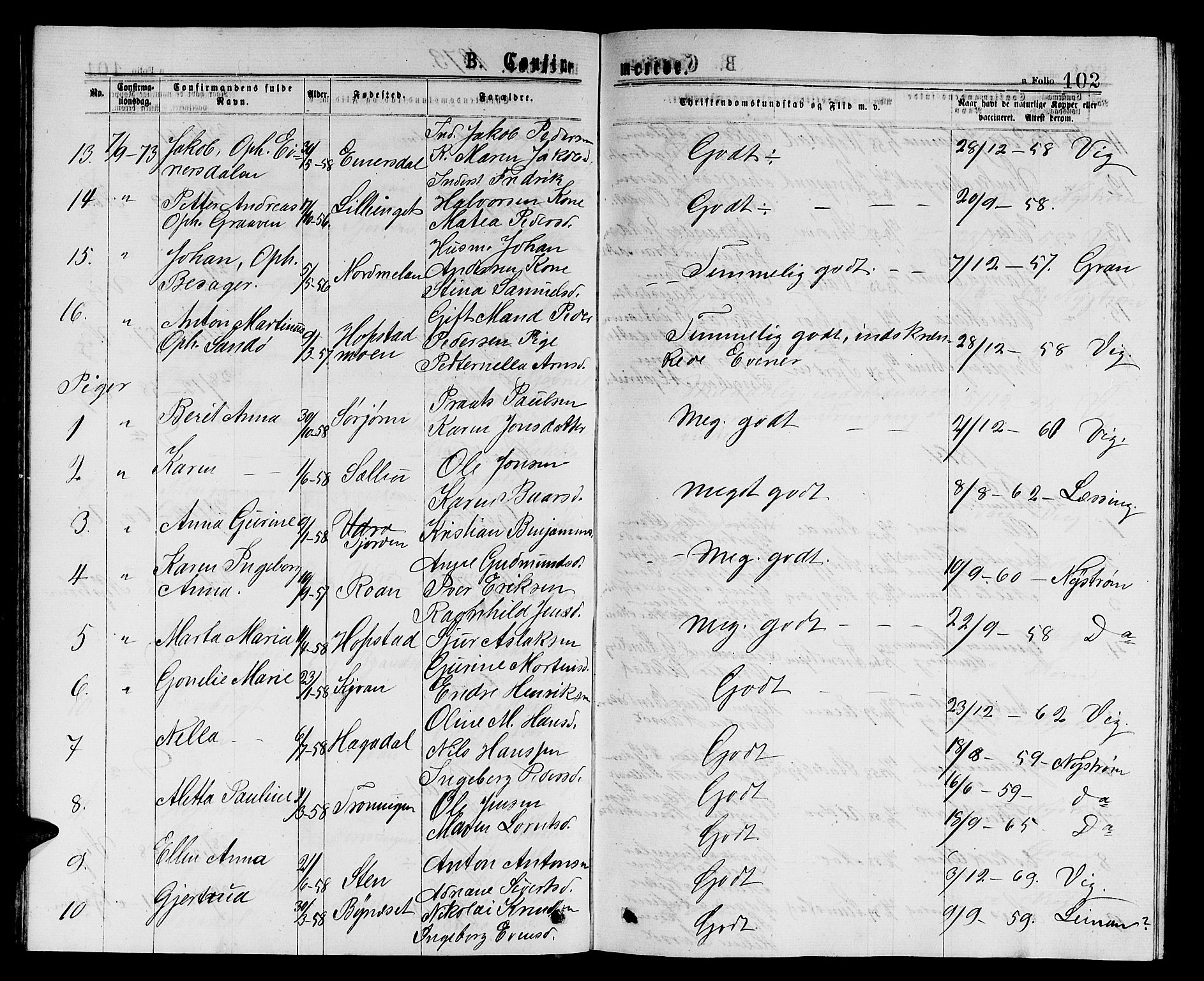Ministerialprotokoller, klokkerbøker og fødselsregistre - Sør-Trøndelag, SAT/A-1456/657/L0715: Parish register (copy) no. 657C02, 1873-1888, p. 102