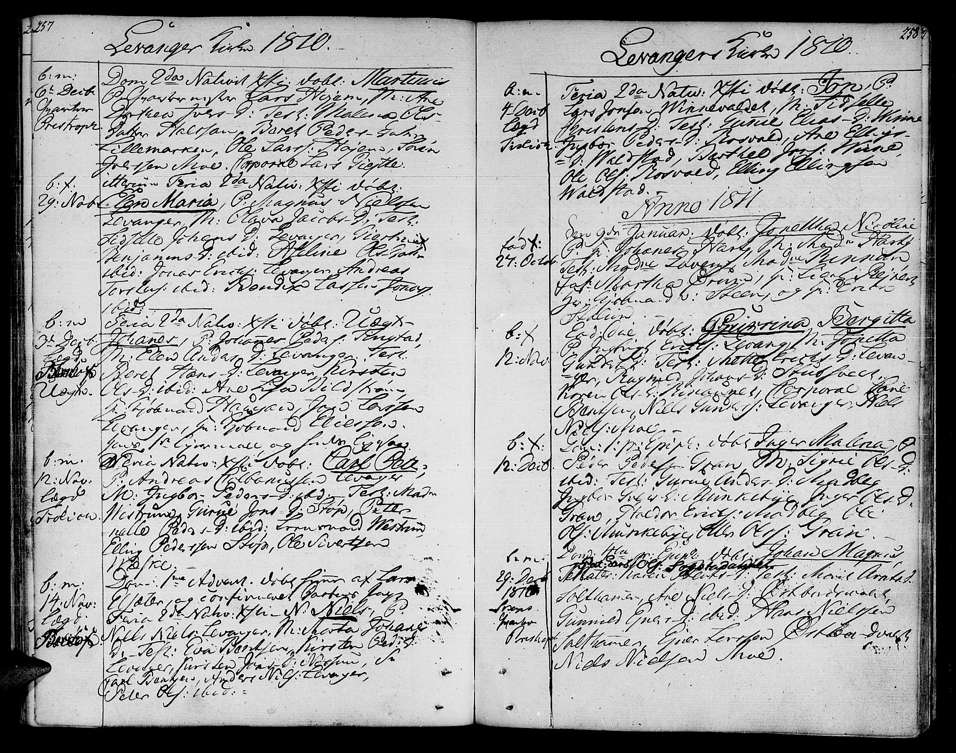 Ministerialprotokoller, klokkerbøker og fødselsregistre - Nord-Trøndelag, SAT/A-1458/717/L0145: Parish register (official) no. 717A03 /3, 1810-1815, p. 257-258