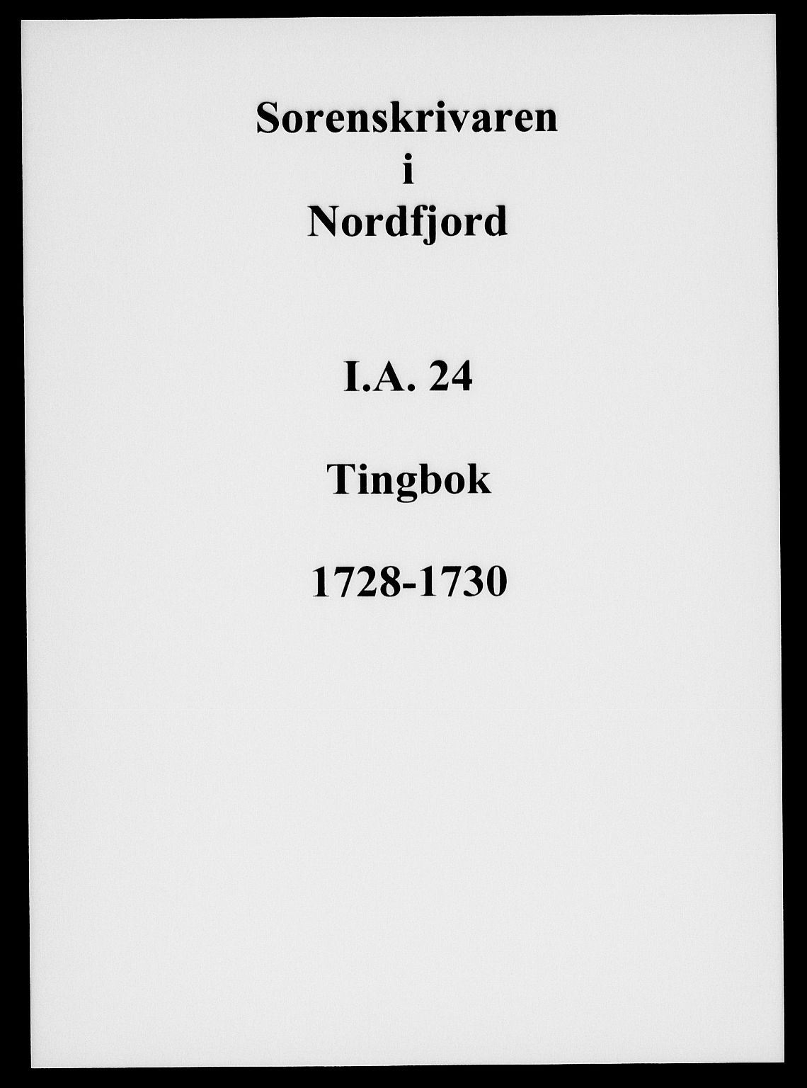 Nordfjord sorenskriveri, SAB/A-2801/01/01a/L0024: Tingbøker (justisprotokoller), 1728-1730