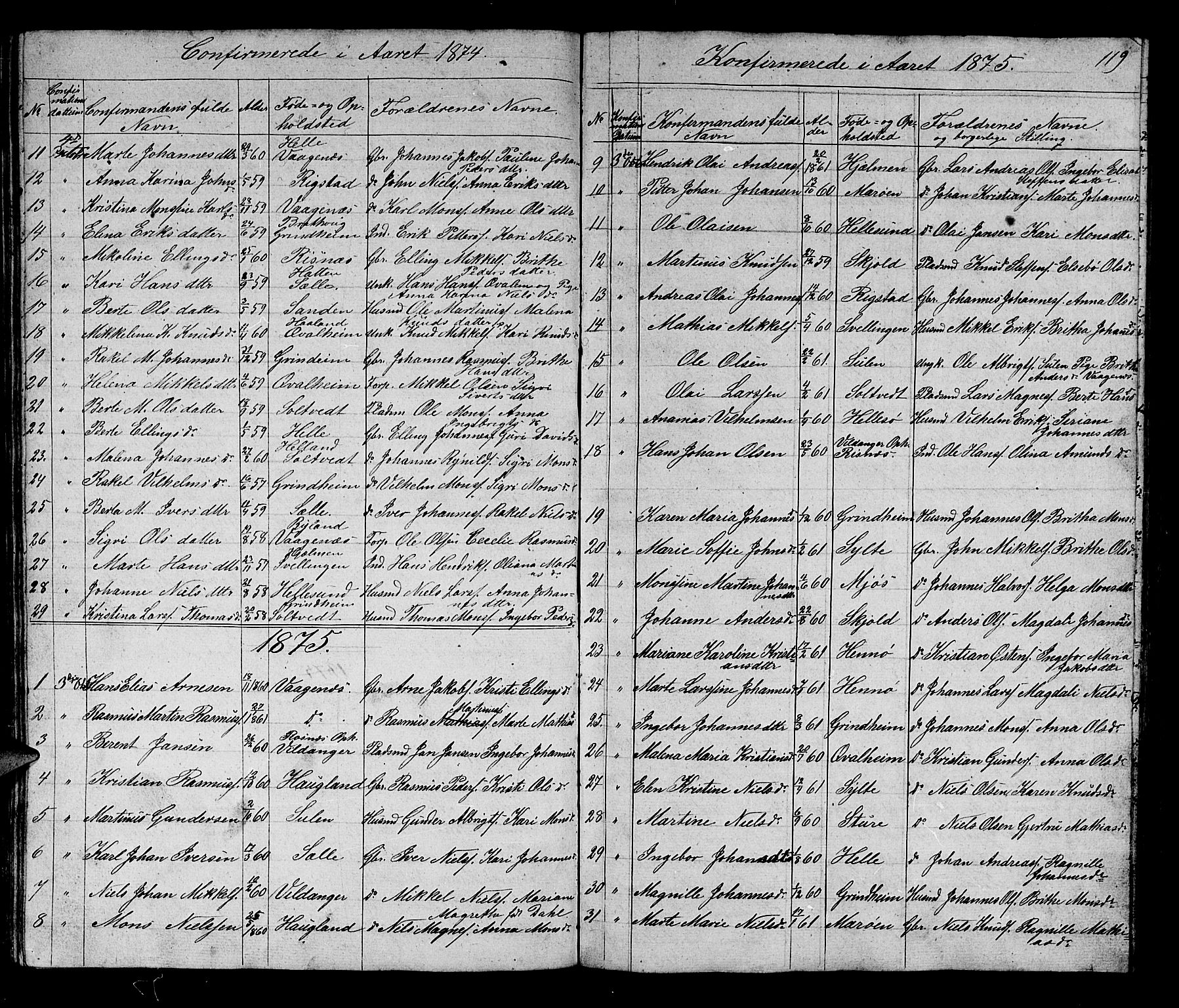 Manger sokneprestembete, SAB/A-76801/H/Hab: Parish register (copy) no. B 1, 1856-1881, p. 120