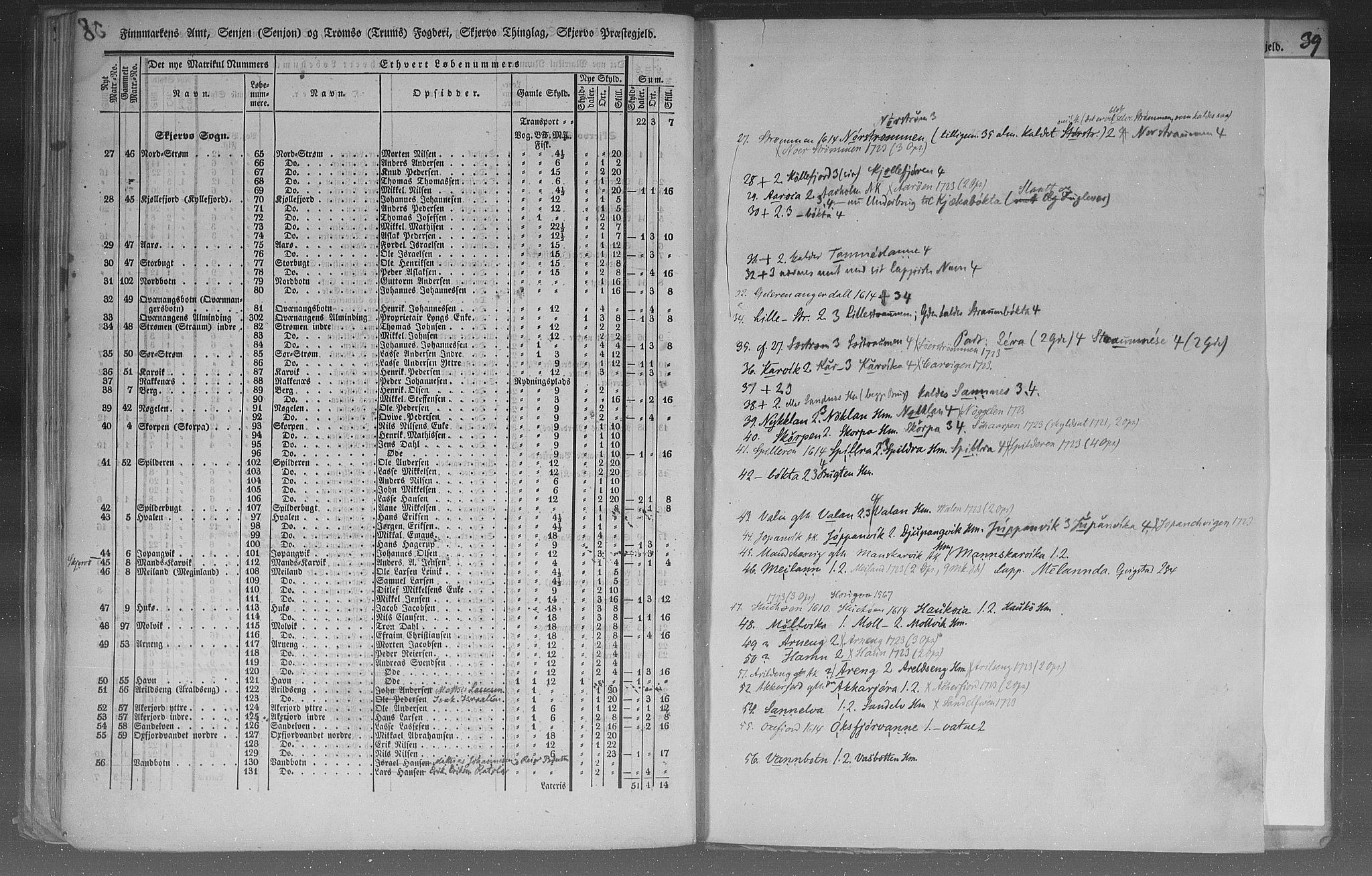 Rygh, RA/PA-0034/F/Fb/L0015/0003: Matrikkelen for 1838 / Matrikkelen for 1838 - Tromsø amt (Troms fylke), 1838, p. 38d