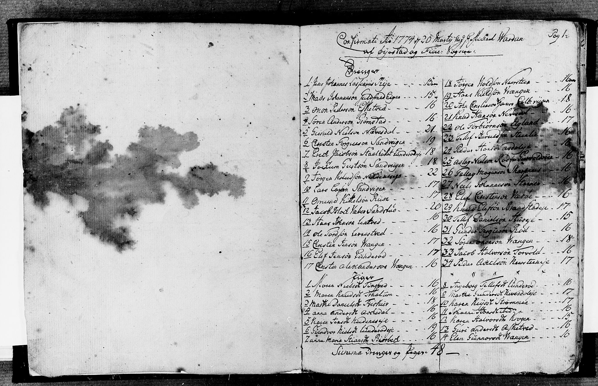 Øyestad sokneprestkontor, SAK/1111-0049/F/Fa/L0010: Parish register (official) no. A 10, 1774-1810, p. 0-1