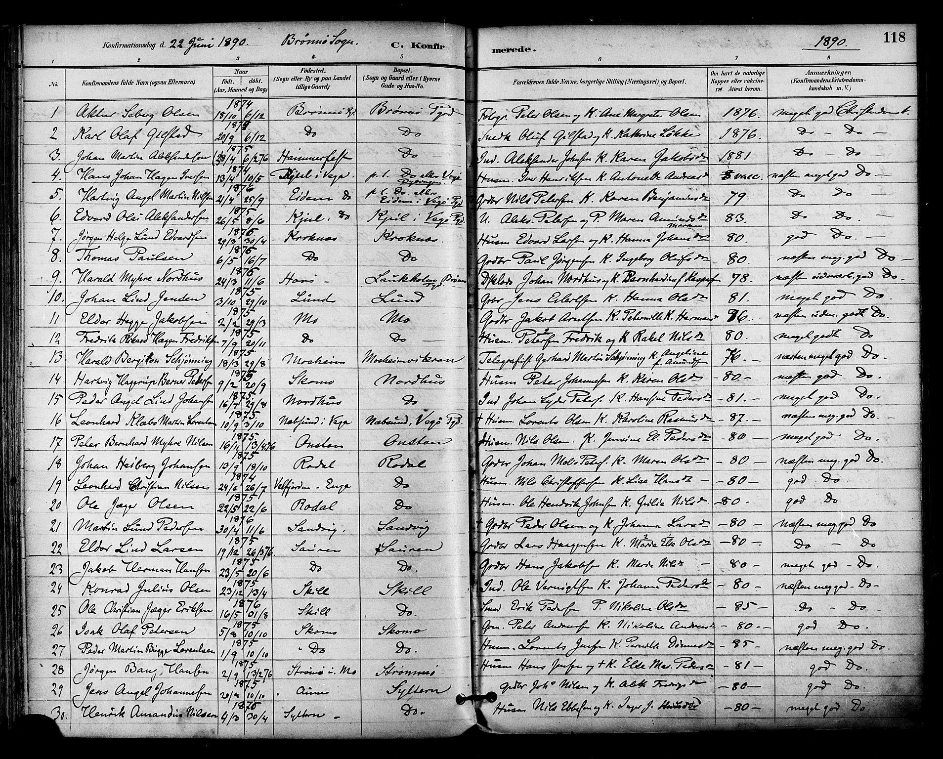 Ministerialprotokoller, klokkerbøker og fødselsregistre - Nordland, SAT/A-1459/813/L0200: Parish register (official) no. 813A10, 1886-1900, p. 118