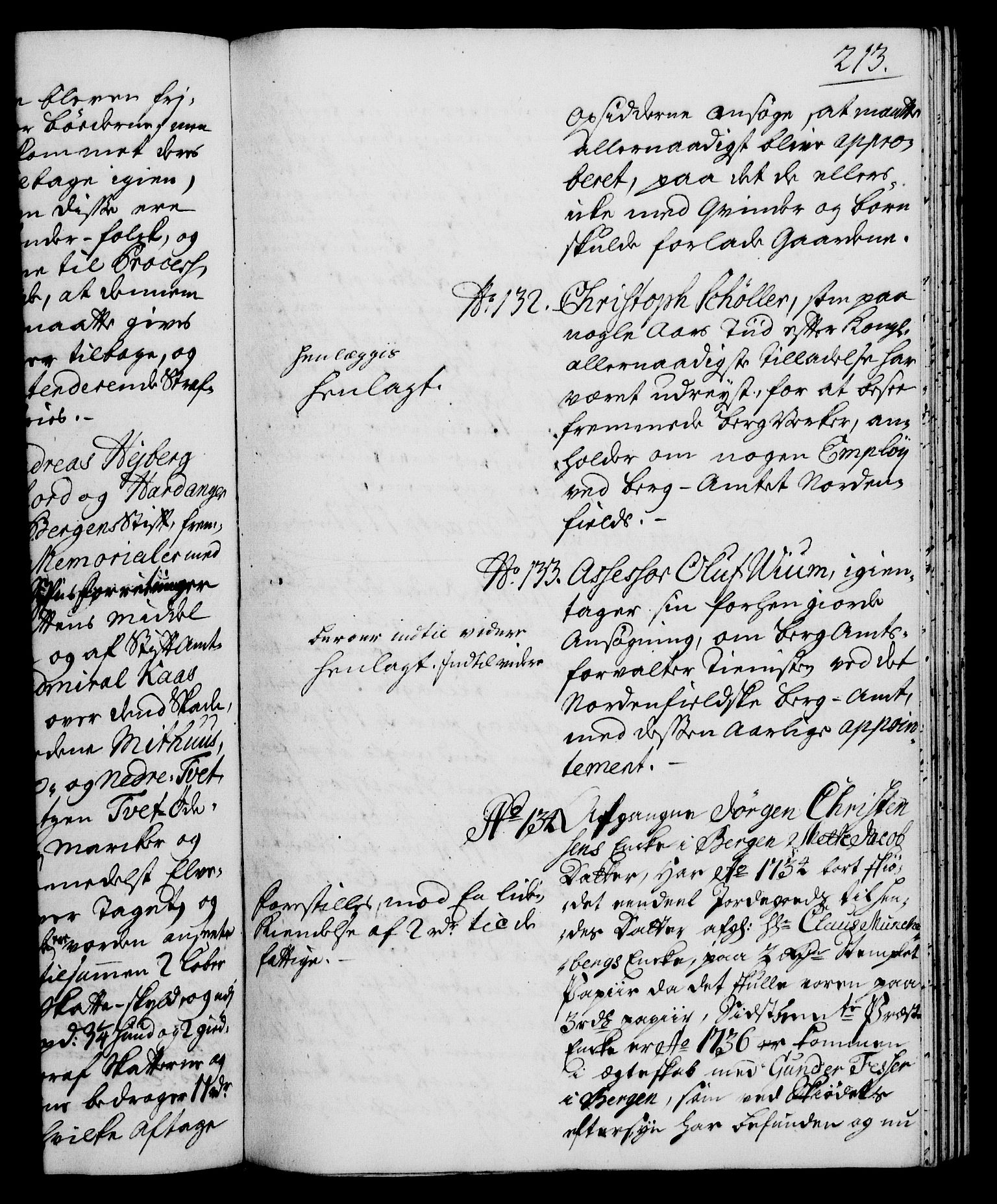 Rentekammeret, Kammerkanselliet, RA/EA-3111/G/Gh/Gha/L0019: Norsk ekstraktmemorialprotokoll (merket RK 53.64), 1736-1737, p. 213