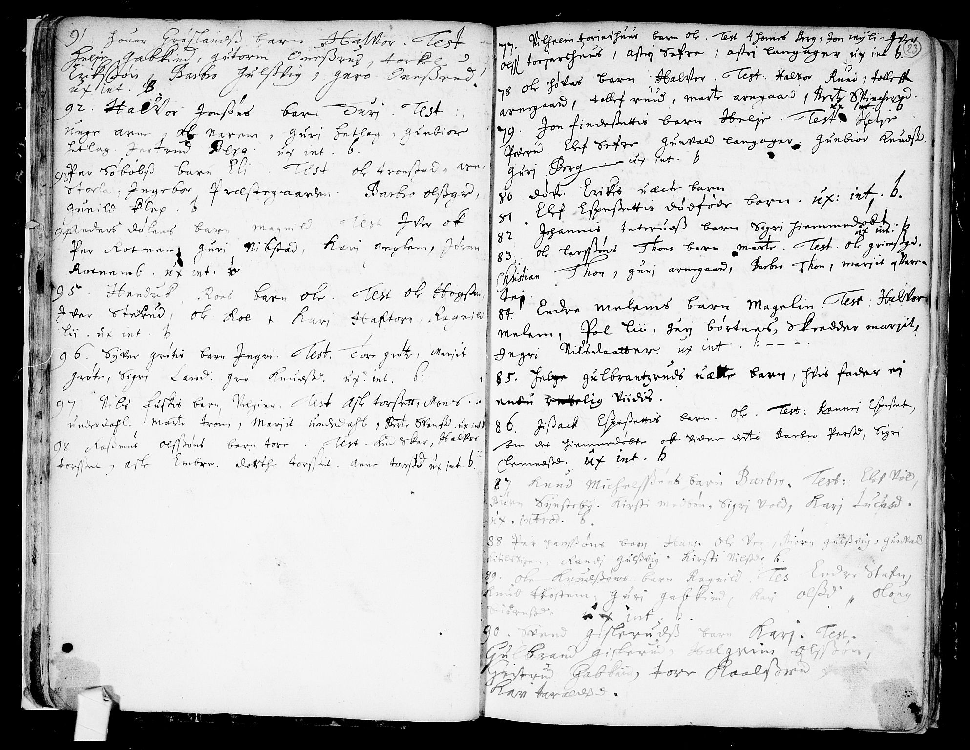 Nes kirkebøker, AV/SAKO-A-236/F/Fa/L0001: Parish register (official) no. 1, 1693-1706, p. 23