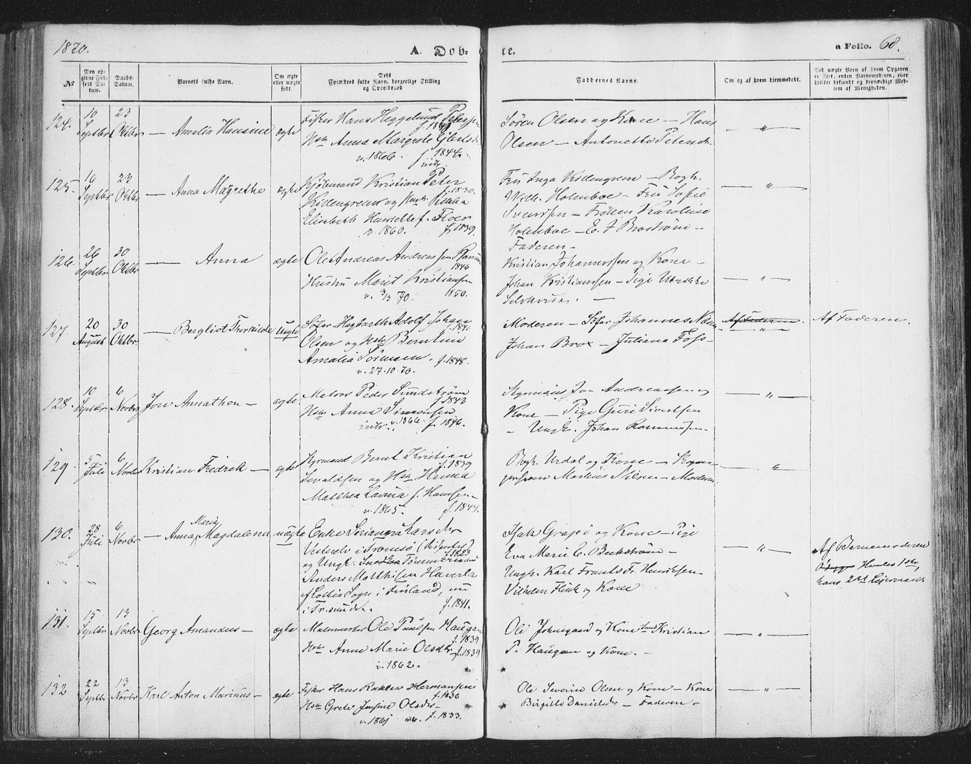 Tromsø sokneprestkontor/stiftsprosti/domprosti, SATØ/S-1343/G/Ga/L0012kirke: Parish register (official) no. 12, 1865-1871, p. 68