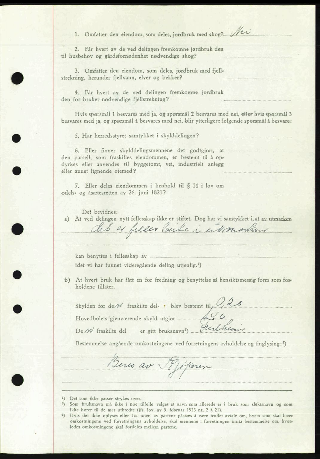 Romsdal sorenskriveri, SAT/A-4149/1/2/2C: Mortgage book no. A19, 1946-1946, Diary no: : 857/1946