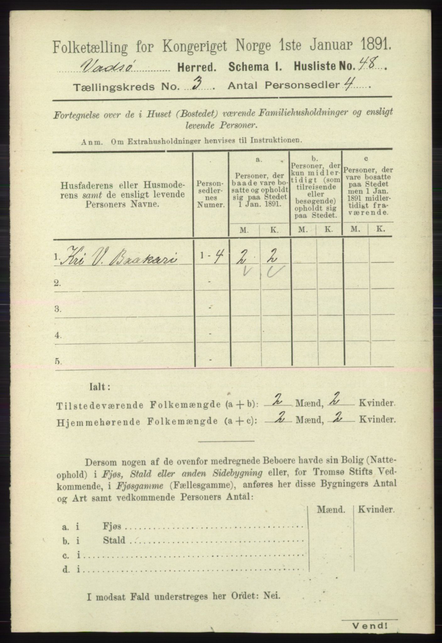 RA, 1891 census for 2029 Vadsø, 1891, p. 817