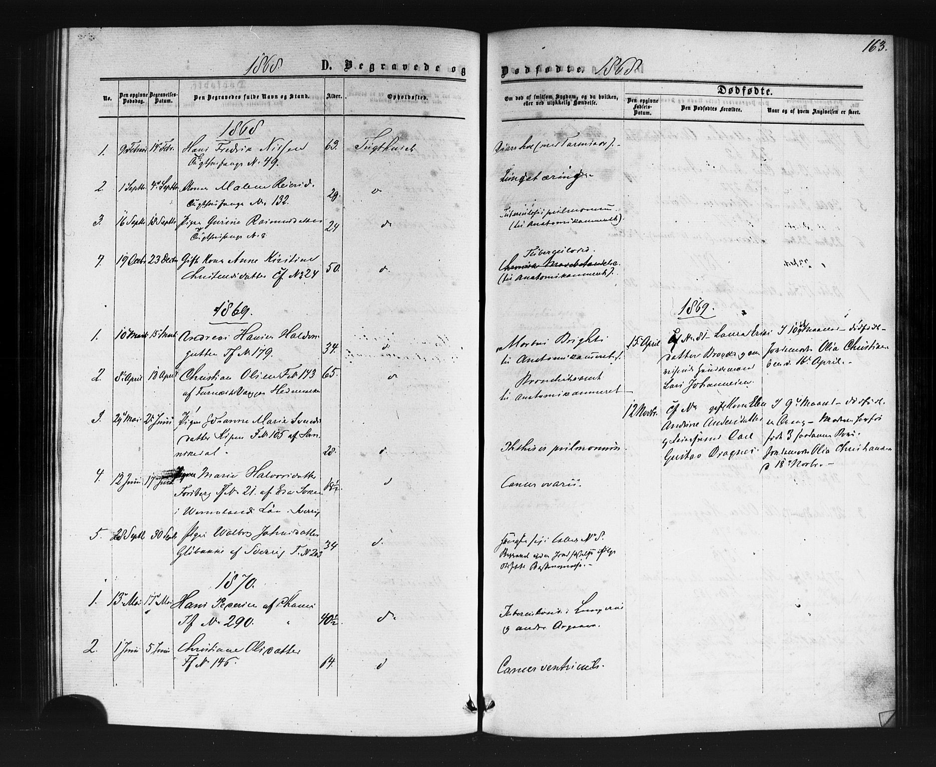 Kristiania tukthusprest Kirkebøker, SAO/A-10881/F/Fa/L0004: Parish register (official) no. 4, 1865-1879, p. 163