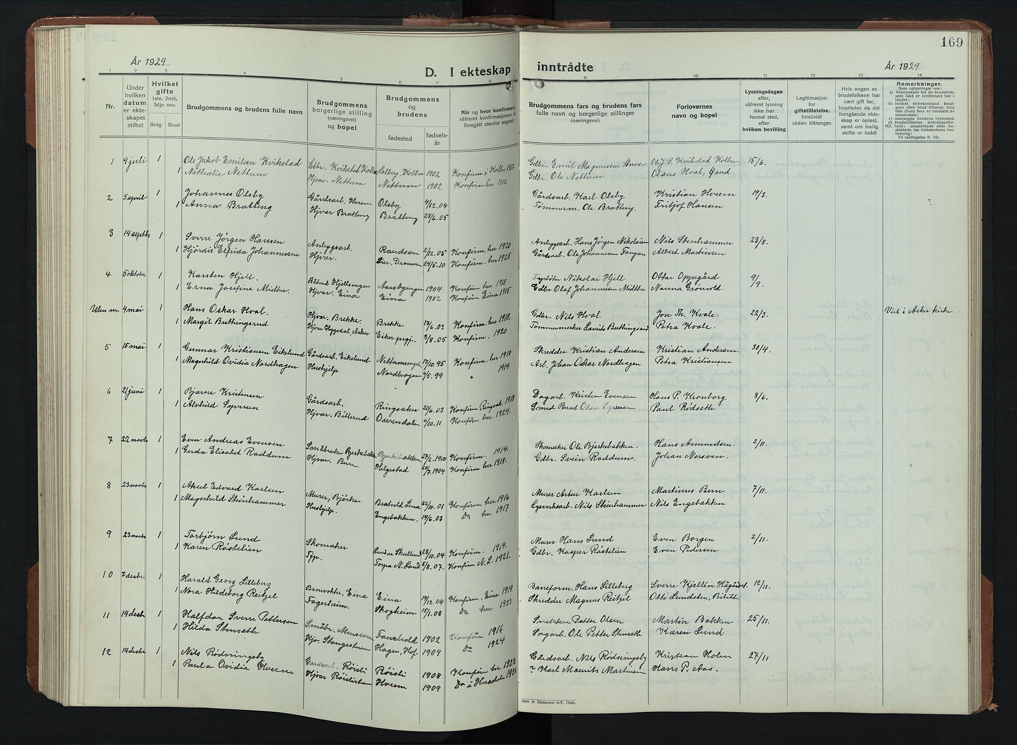 Balke prestekontor, SAH/PREST-106/H/Ha/Hab/L0002: Parish register (copy) no. 2, 1929-1951, p. 169