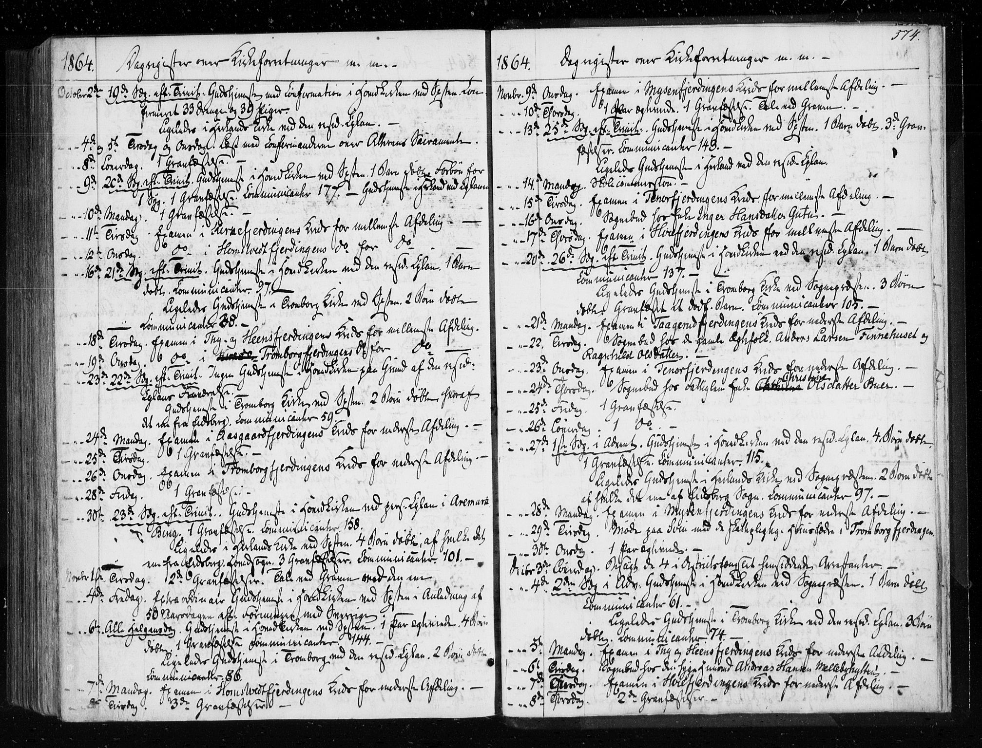 Eidsberg prestekontor Kirkebøker, AV/SAO-A-10905/F/Fa/L0010.b: Parish register (official) no. I 10B, 1857-1866, p. 574