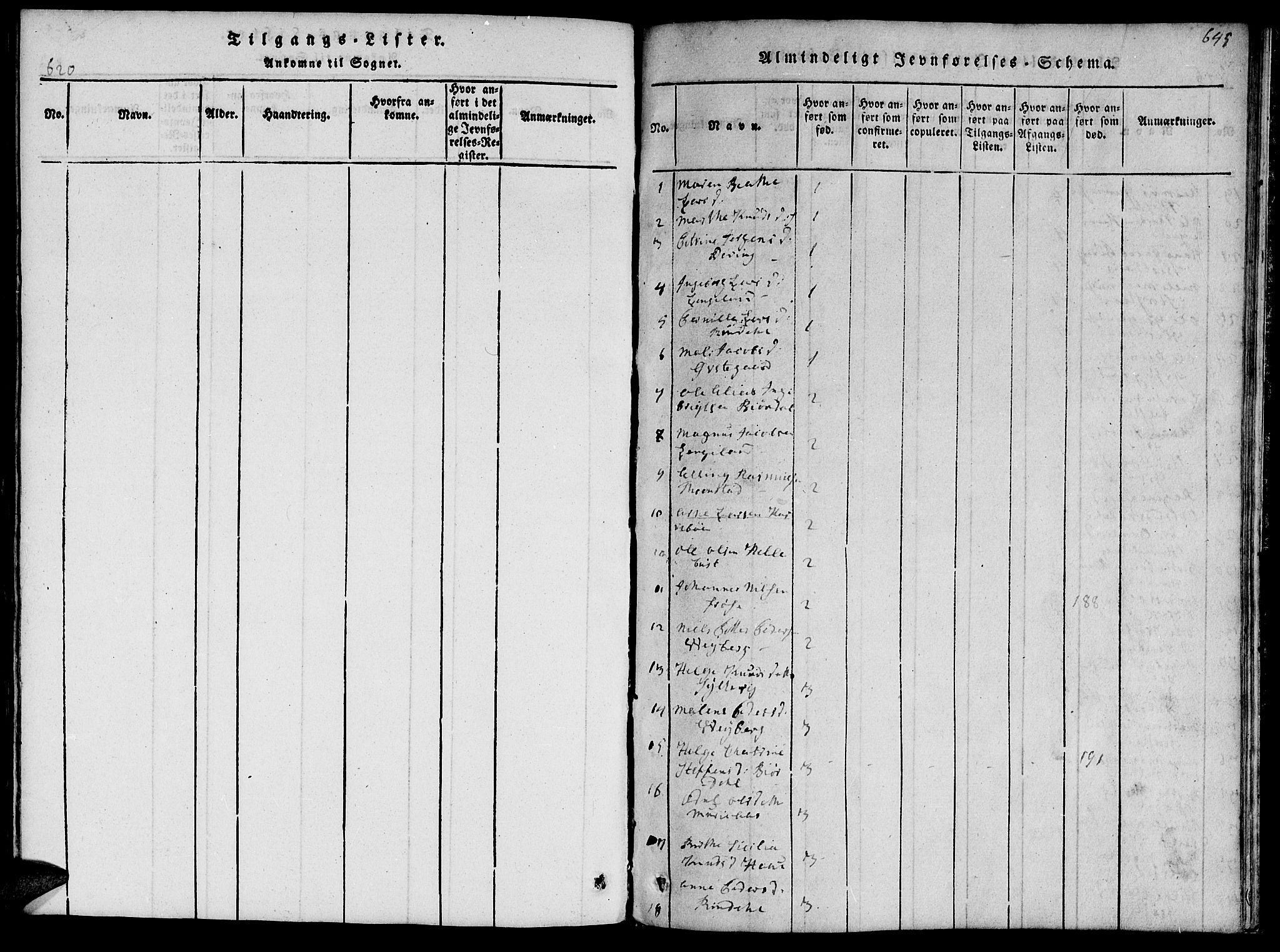 Ministerialprotokoller, klokkerbøker og fødselsregistre - Møre og Romsdal, SAT/A-1454/519/L0260: Parish register (copy) no. 519C01, 1817-1829, p. 644-645