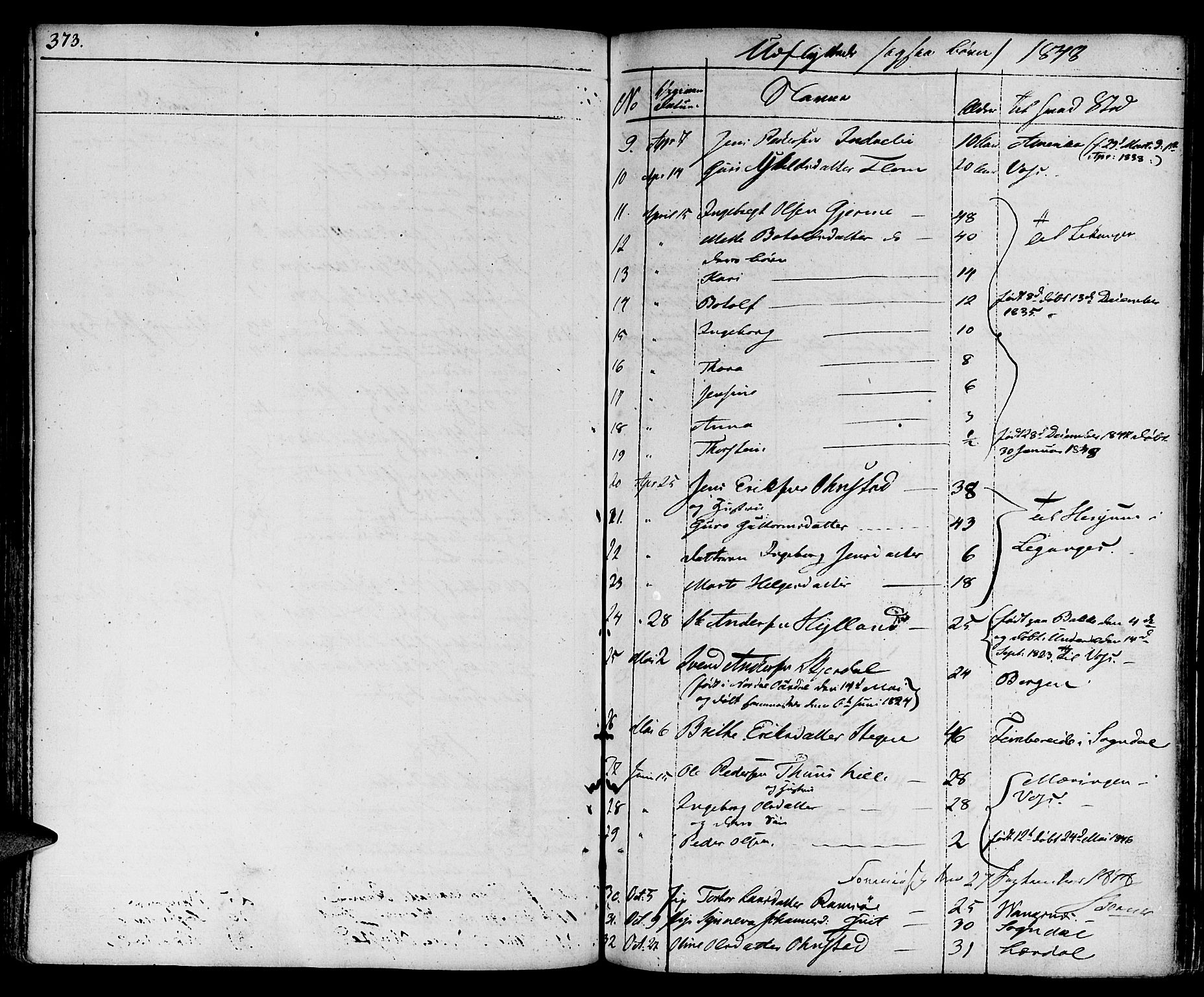 Aurland sokneprestembete, SAB/A-99937/H/Ha/Haa/L0006: Parish register (official) no. A 6, 1821-1859, p. 373