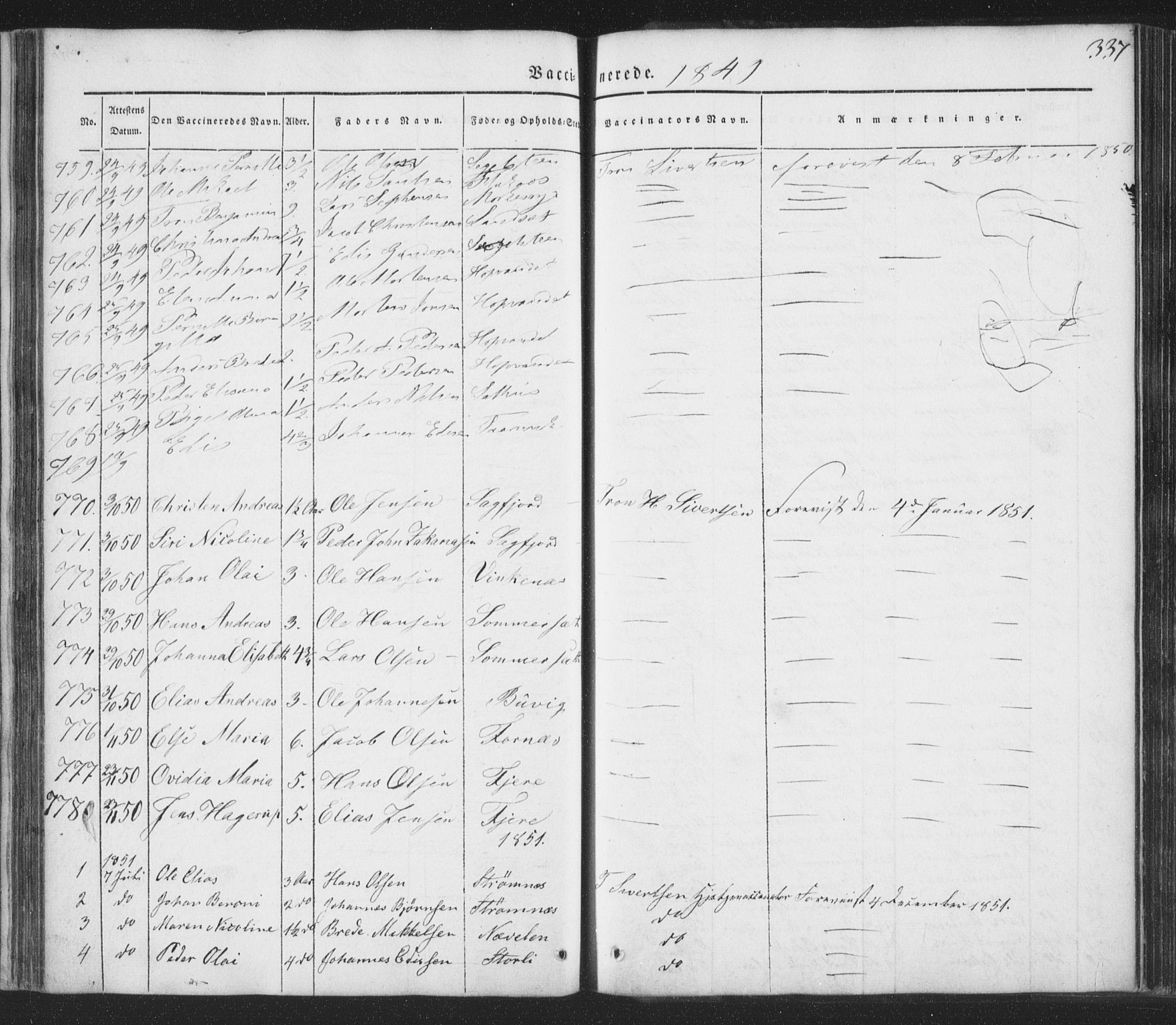 Ministerialprotokoller, klokkerbøker og fødselsregistre - Nordland, SAT/A-1459/853/L0769: Parish register (official) no. 853A08, 1836-1856, p. 337