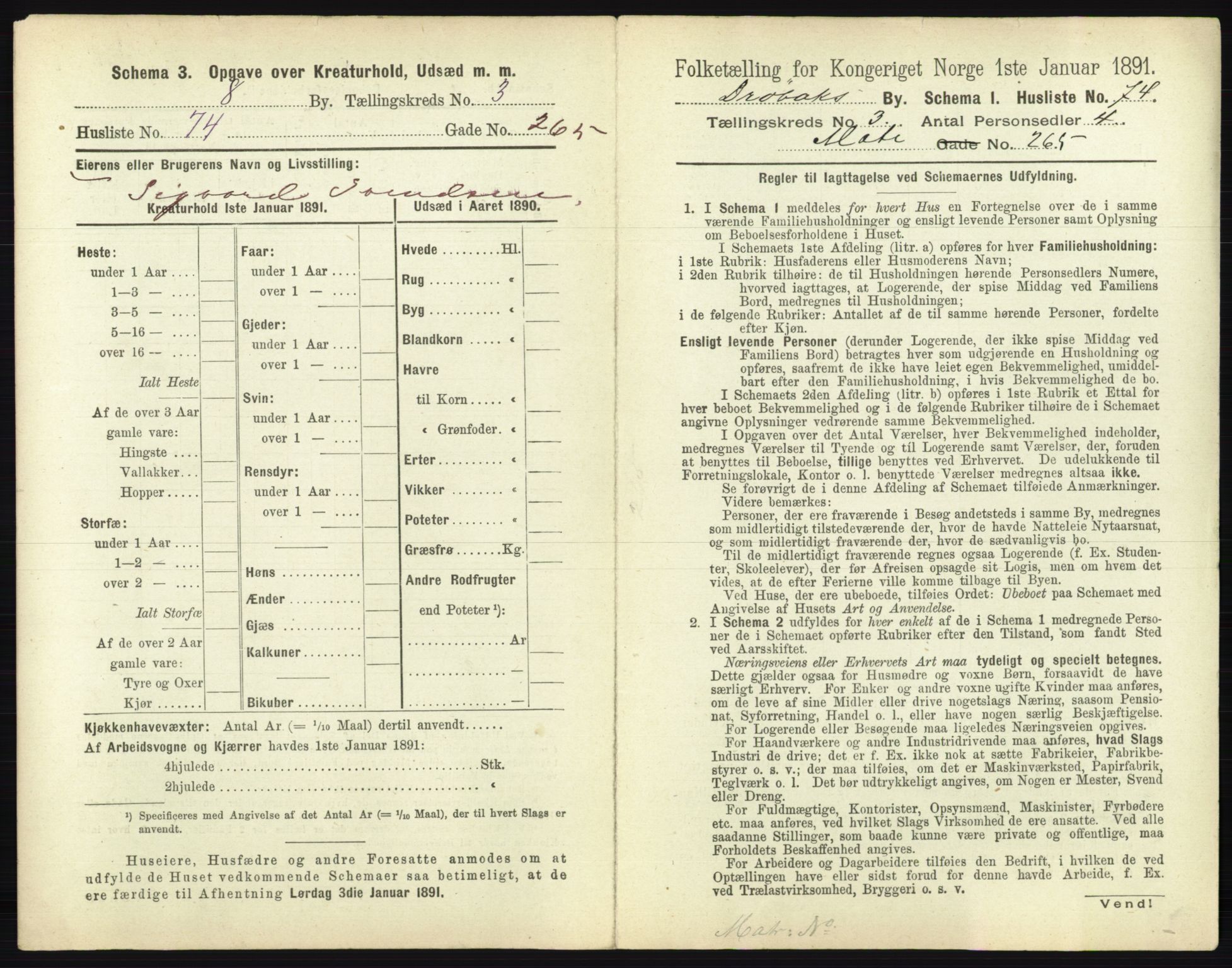 RA, 1891 census for 0203 Drøbak, 1891, p. 469