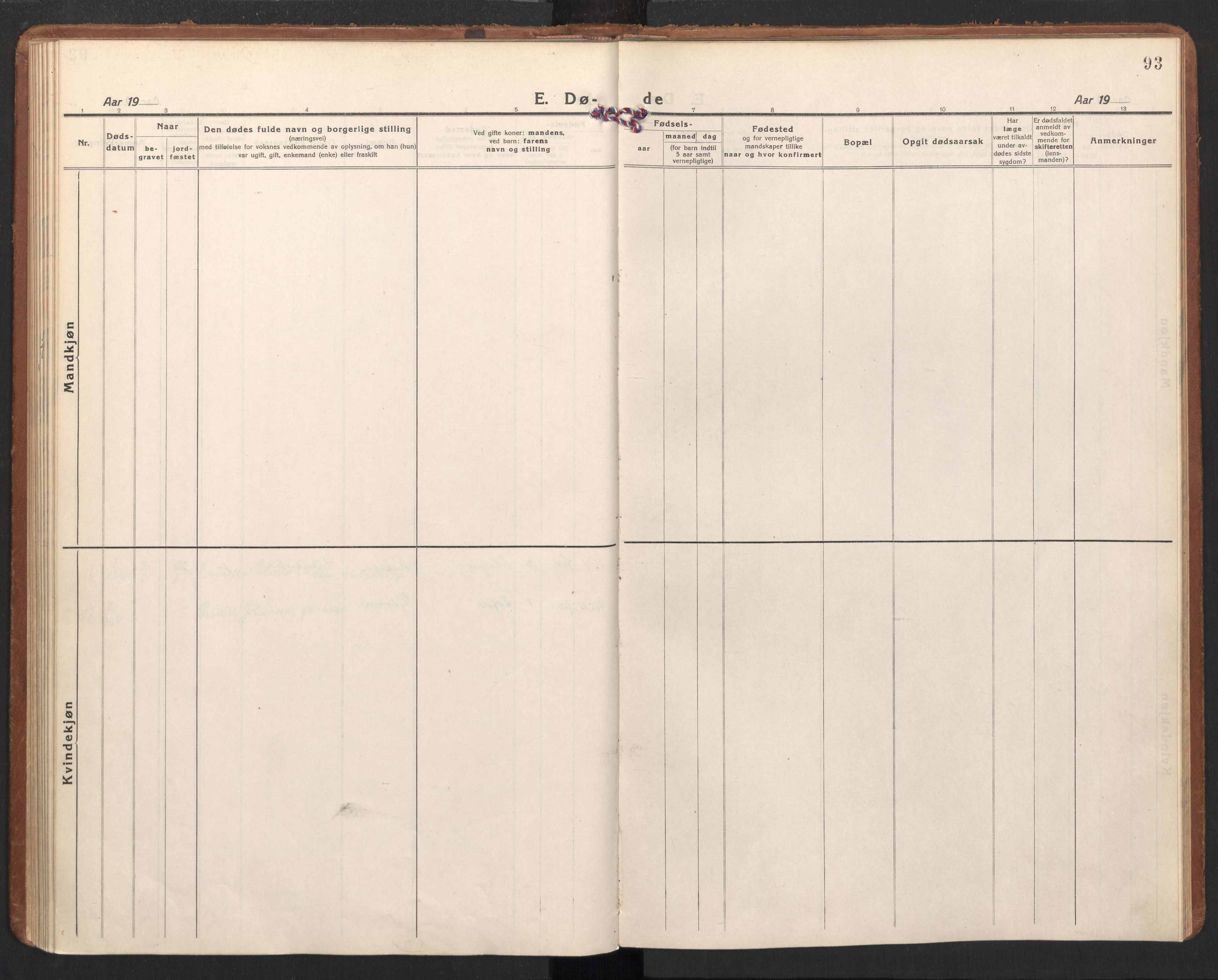 Ministerialprotokoller, klokkerbøker og fødselsregistre - Nordland, AV/SAT-A-1459/855/L0809: Parish register (official) no. 855A18, 1921-1939, p. 93