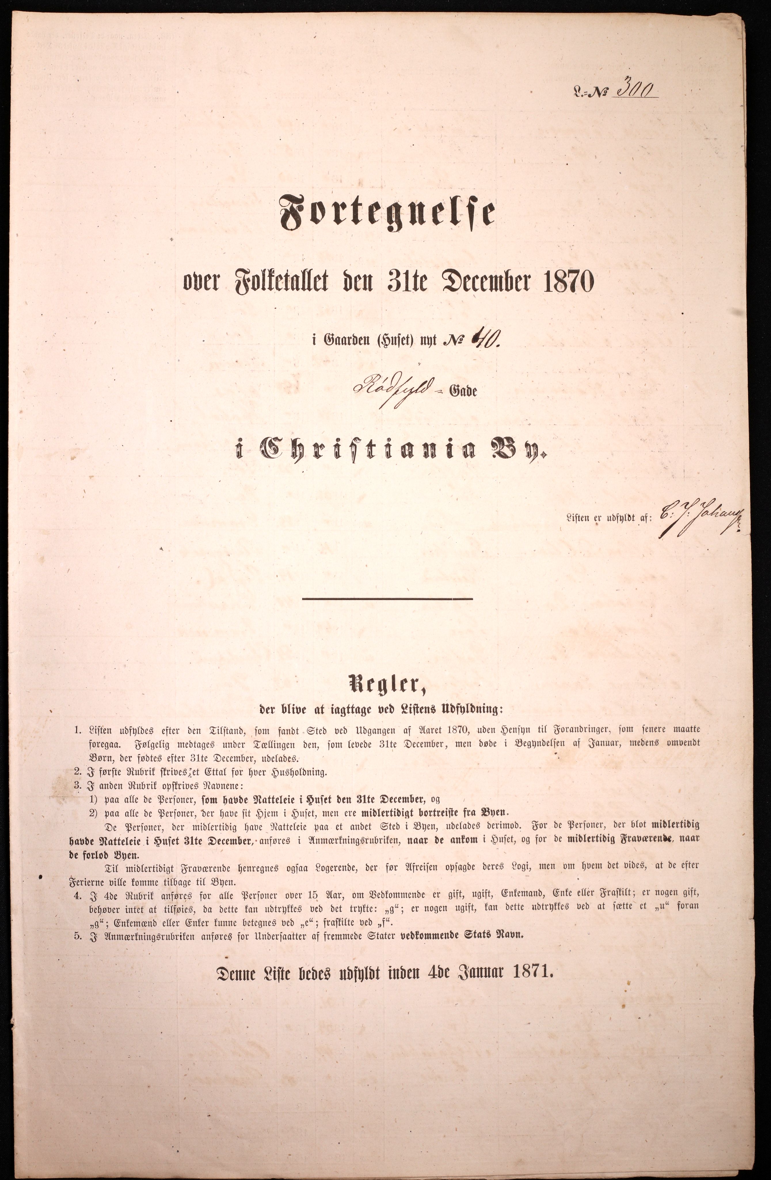 RA, 1870 census for 0301 Kristiania, 1870, p. 3095