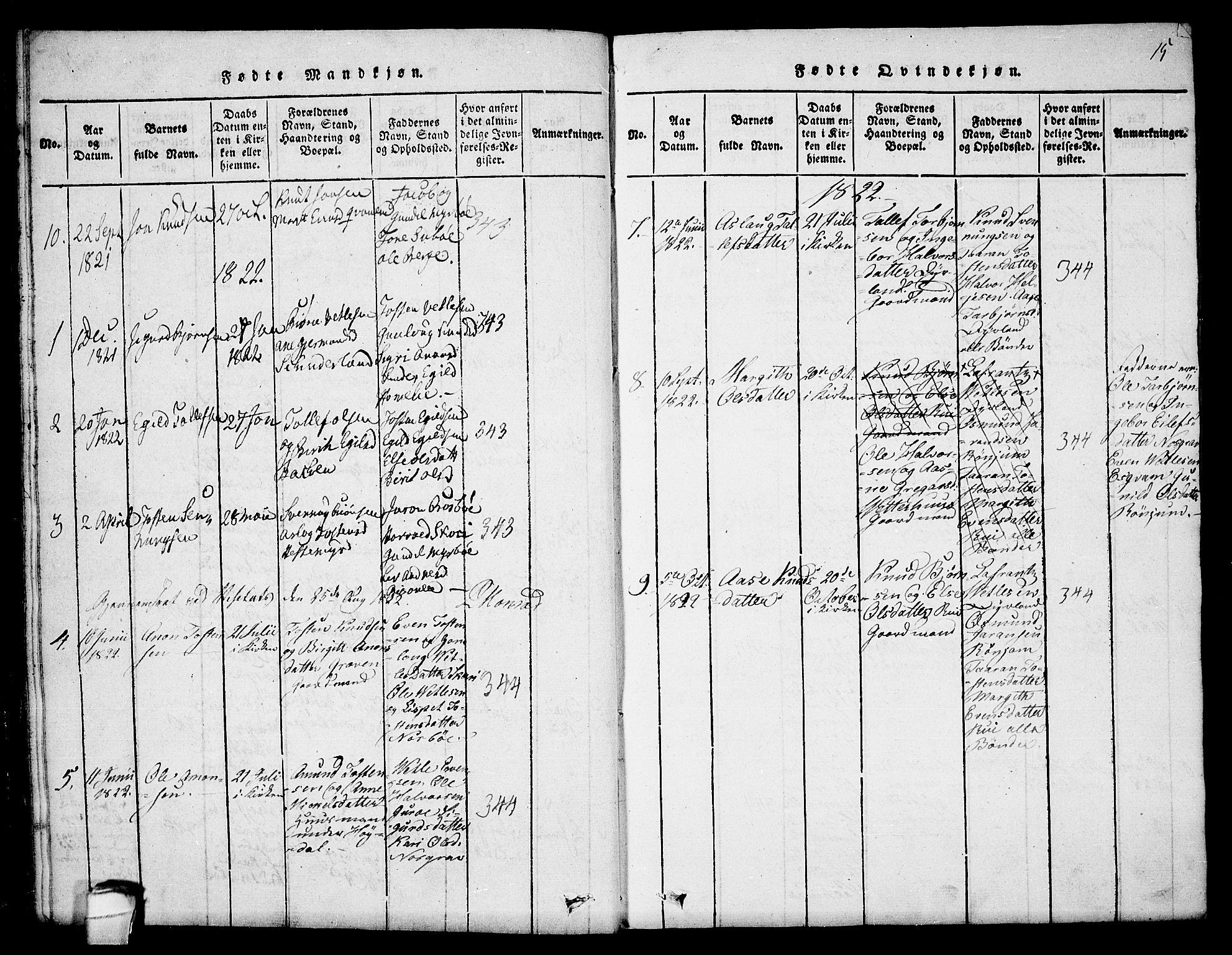 Seljord kirkebøker, SAKO/A-20/F/Fc/L0001: Parish register (official) no. III 1, 1815-1831, p. 15