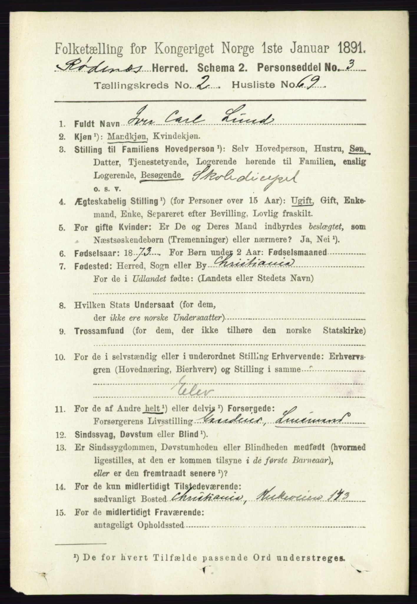 RA, 1891 census for 0120 Rødenes, 1891, p. 1117