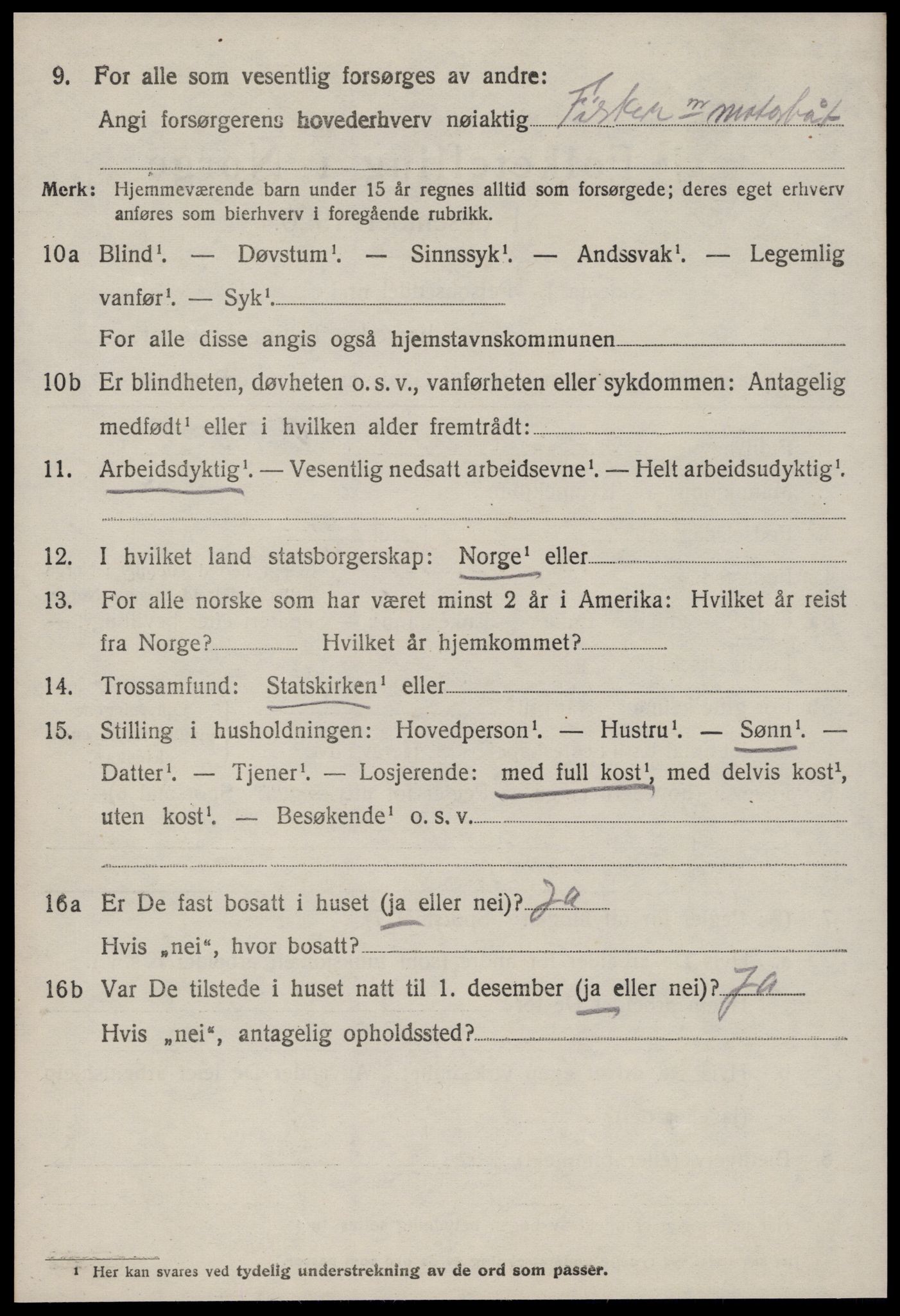 SAT, 1920 census for Giske, 1920, p. 857