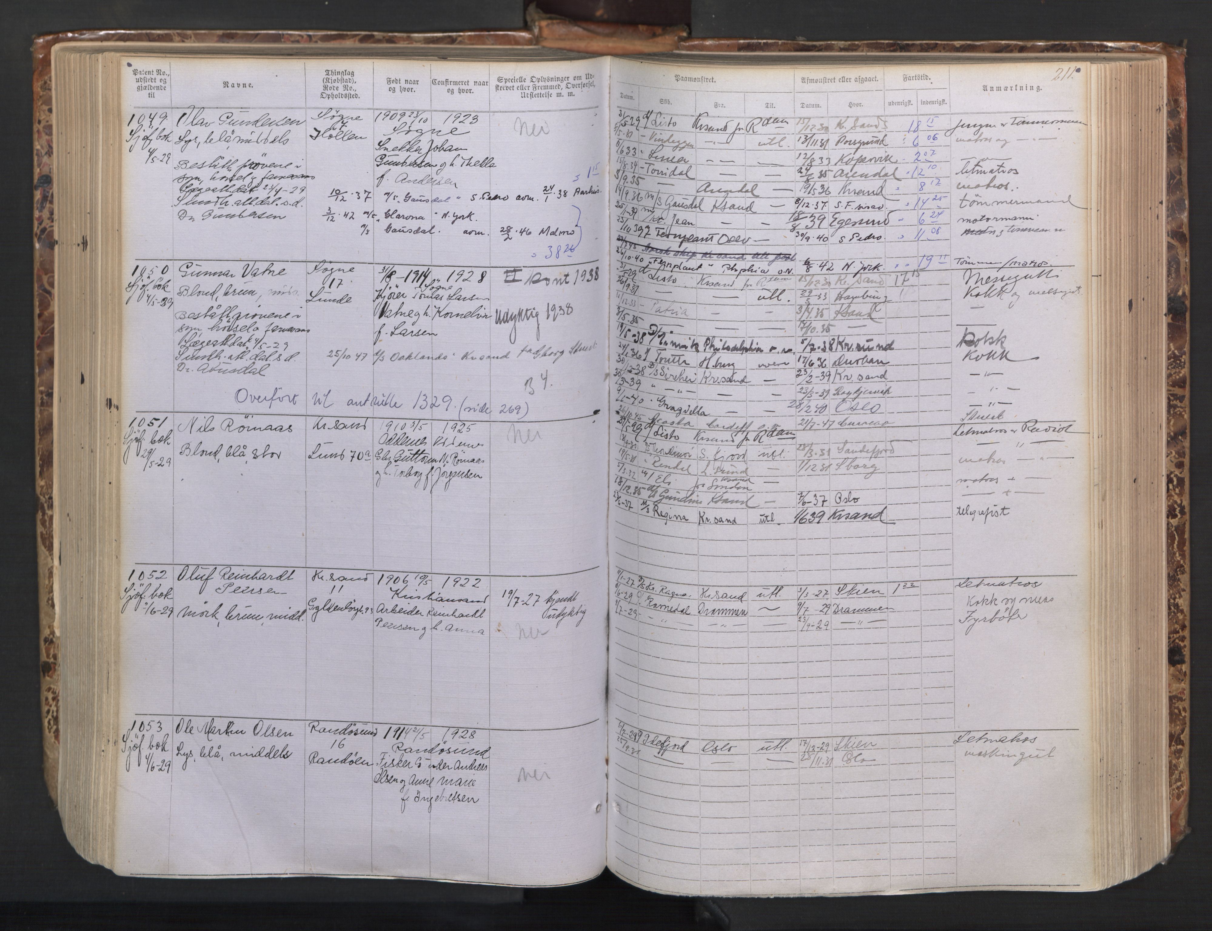 Kristiansand mønstringskrets, AV/SAK-2031-0015/F/Fa/L0008: Annotasjonsrulle nr 1-1330 med register, I-6, 1915-1948, p. 237