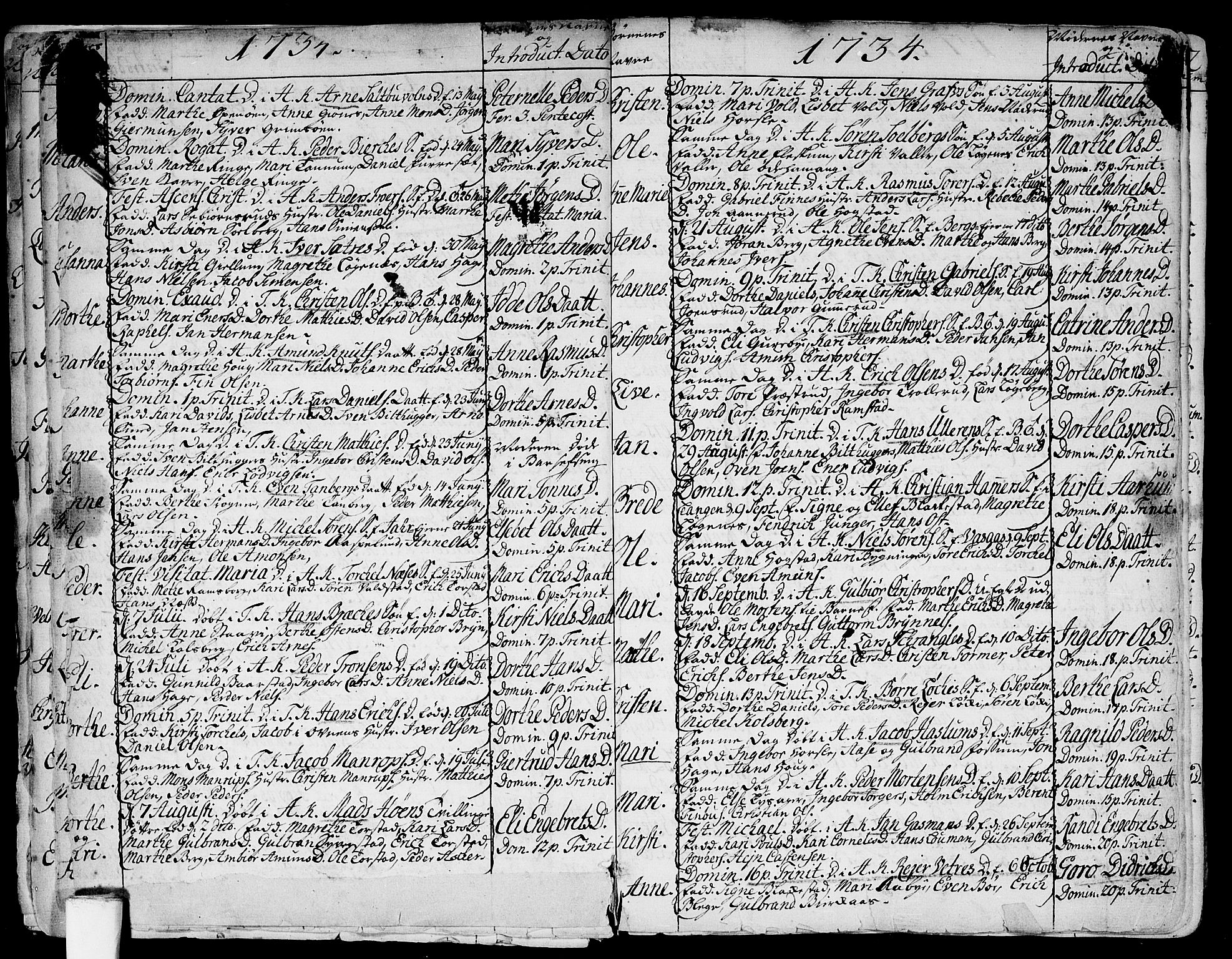 Asker prestekontor Kirkebøker, SAO/A-10256a/F/Fa/L0002: Parish register (official) no. I 2, 1733-1766, p. 9