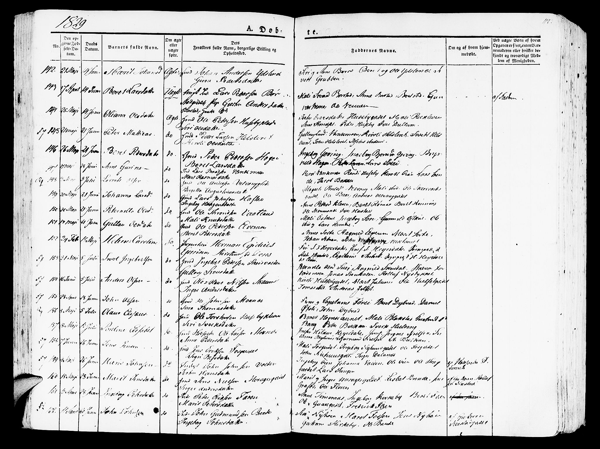 Ministerialprotokoller, klokkerbøker og fødselsregistre - Nord-Trøndelag, AV/SAT-A-1458/709/L0070: Parish register (official) no. 709A10, 1820-1832, p. 112