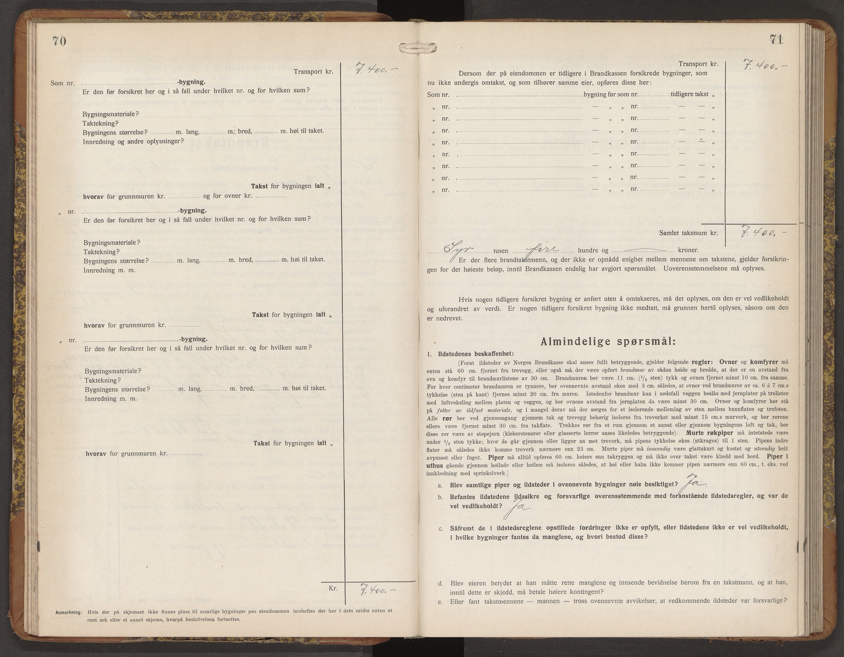 Nøtterøy lensmannskontor, AV/SAKO-A-540/Y/Yg/Ygb/L0009: Skjematakstprotokoll, 1932-1935, p. 70-71