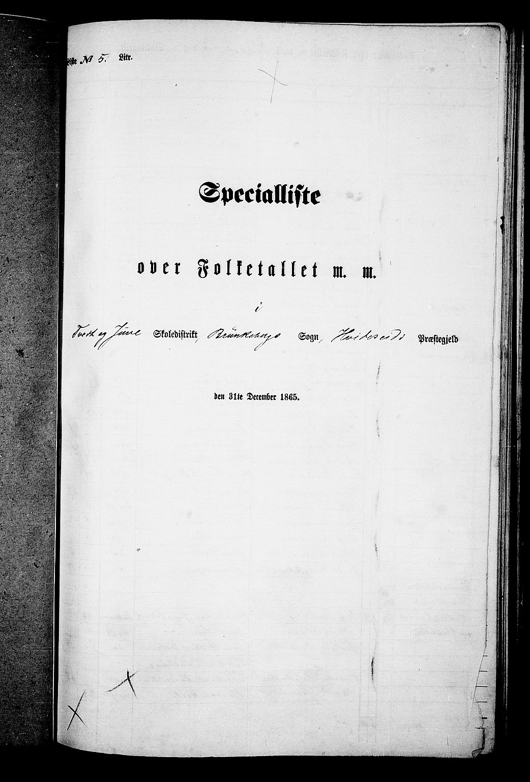 RA, 1865 census for Kviteseid, 1865, p. 72