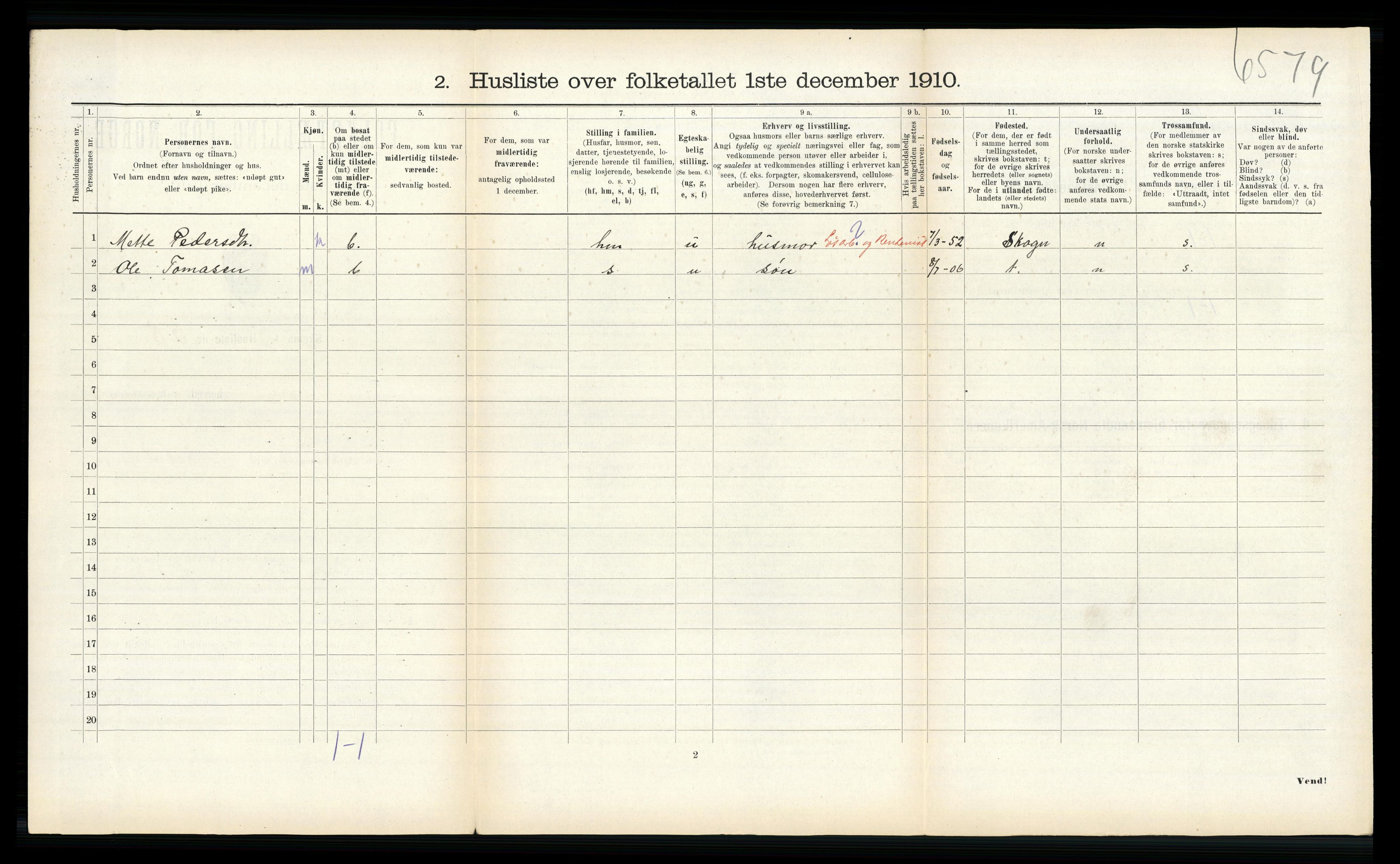 RA, 1910 census for Hegra, 1910, p. 687