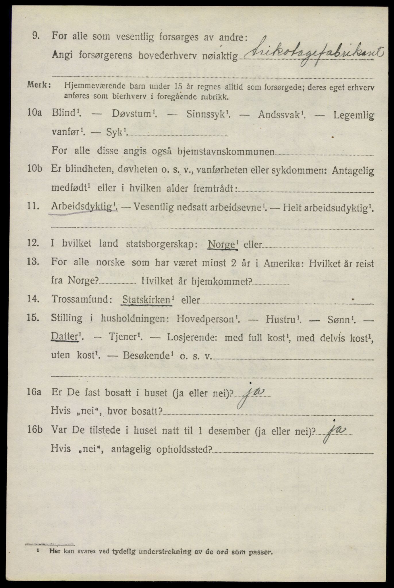 SAO, 1920 census for Glemmen, 1920, p. 18850