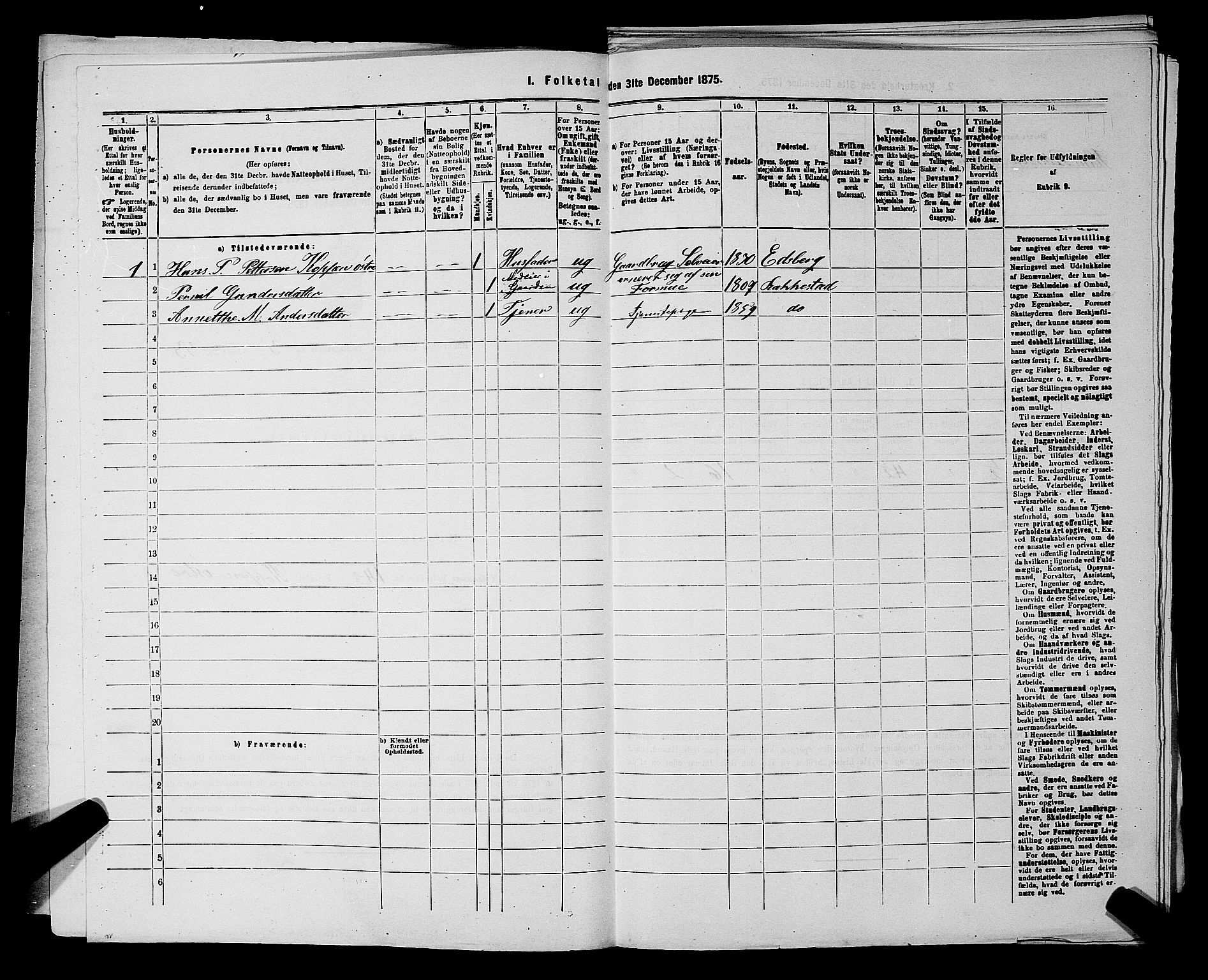 RA, 1875 census for 0128P Rakkestad, 1875, p. 455