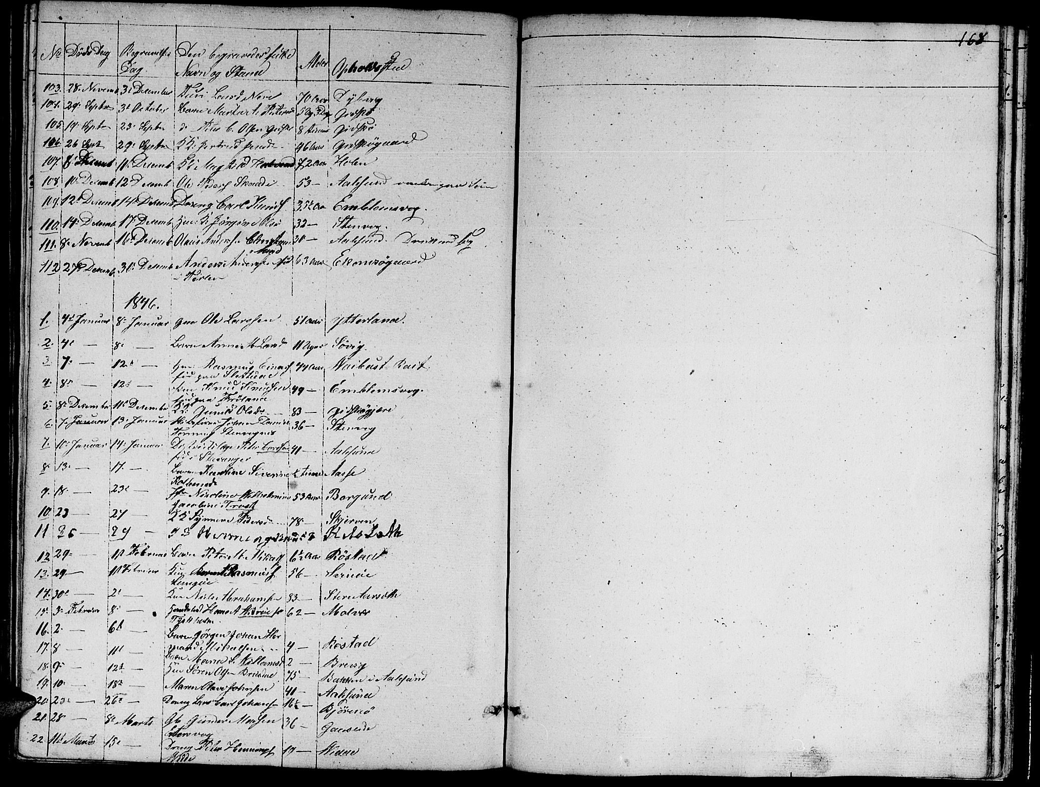 Ministerialprotokoller, klokkerbøker og fødselsregistre - Møre og Romsdal, AV/SAT-A-1454/528/L0426: Parish register (copy) no. 528C07, 1844-1854, p. 168