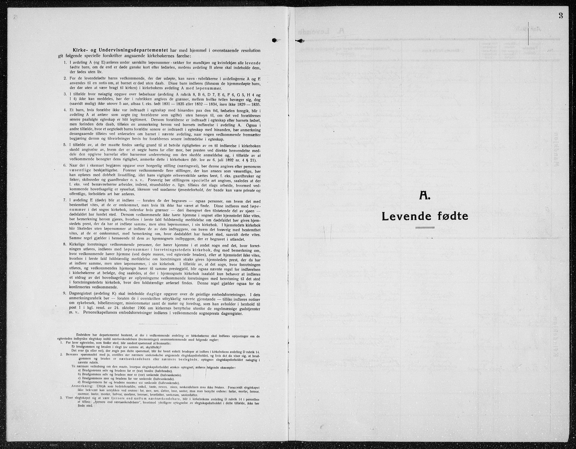 Brandbu prestekontor, SAH/PREST-114/H/Ha/Hab/L0001: Parish register (copy) no. 1, 1914-1937, p. 3