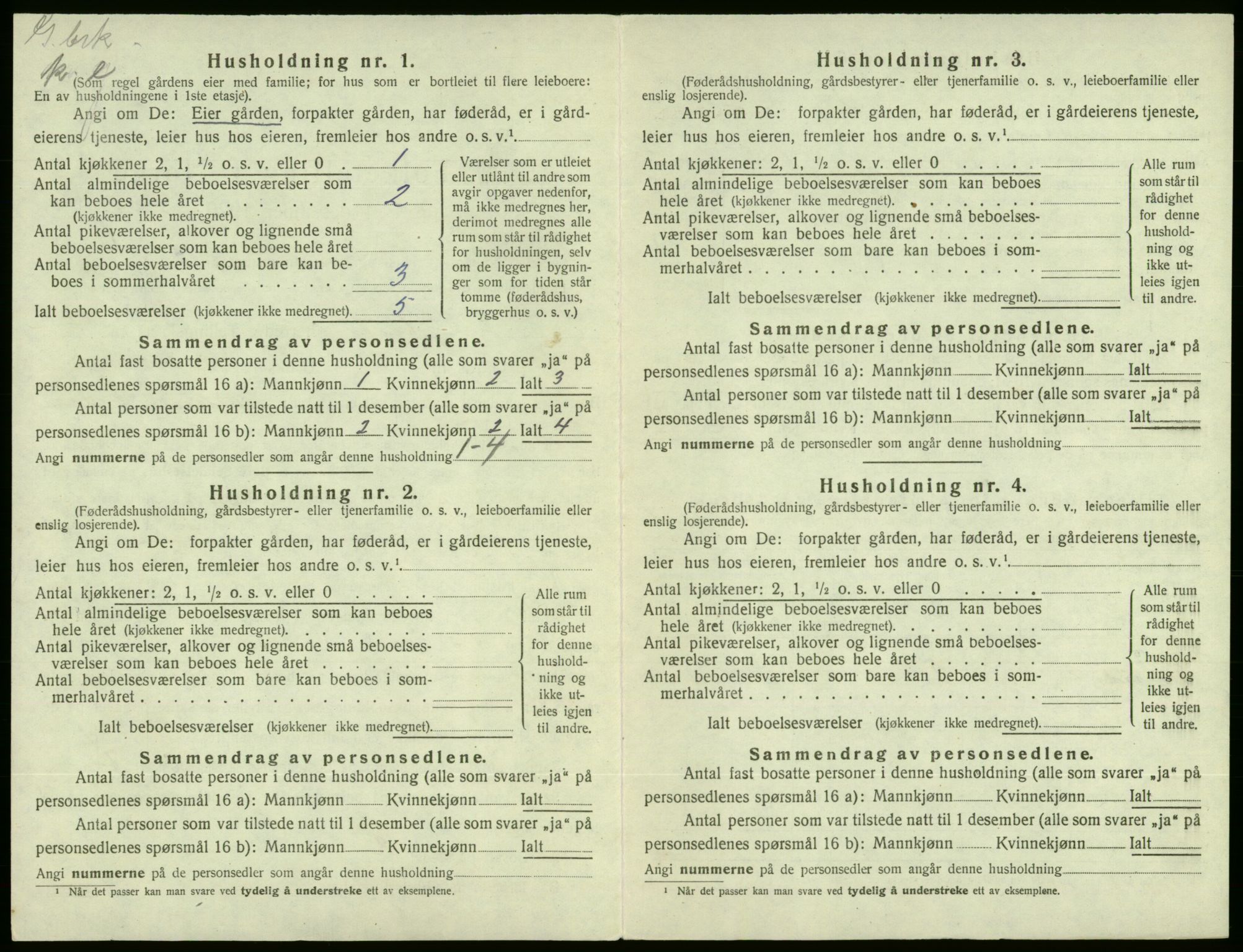 SAB, 1920 census for Etne, 1920, p. 269