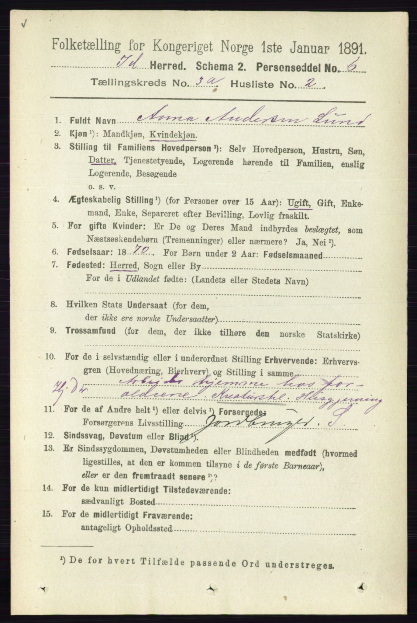 RA, 1891 census for 0117 Idd, 1891, p. 2155