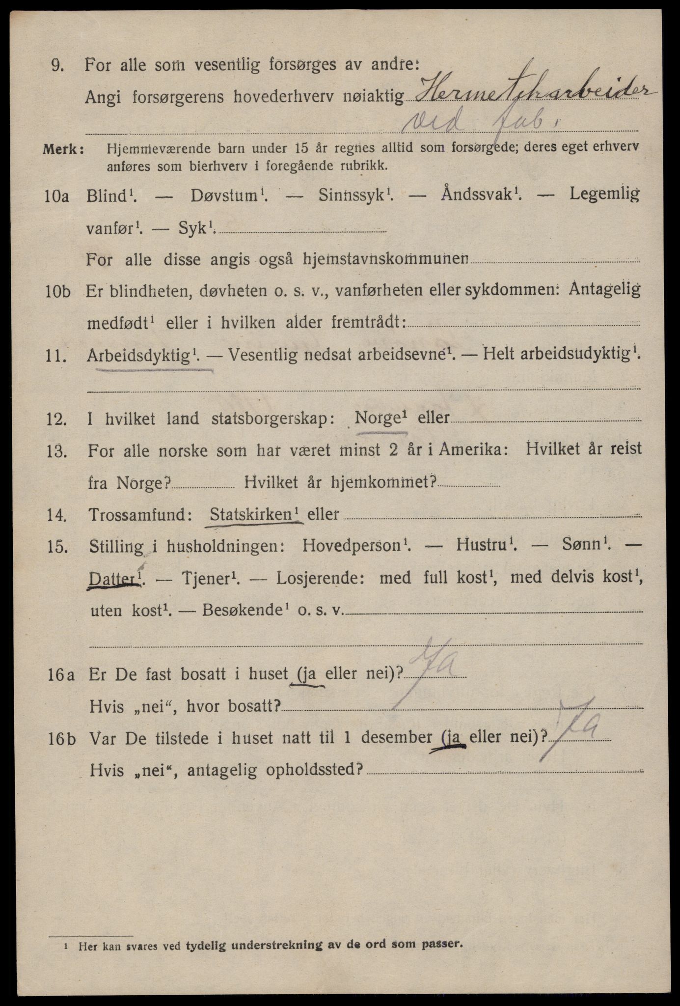 SAST, 1920 census for Stavanger, 1920, p. 113987