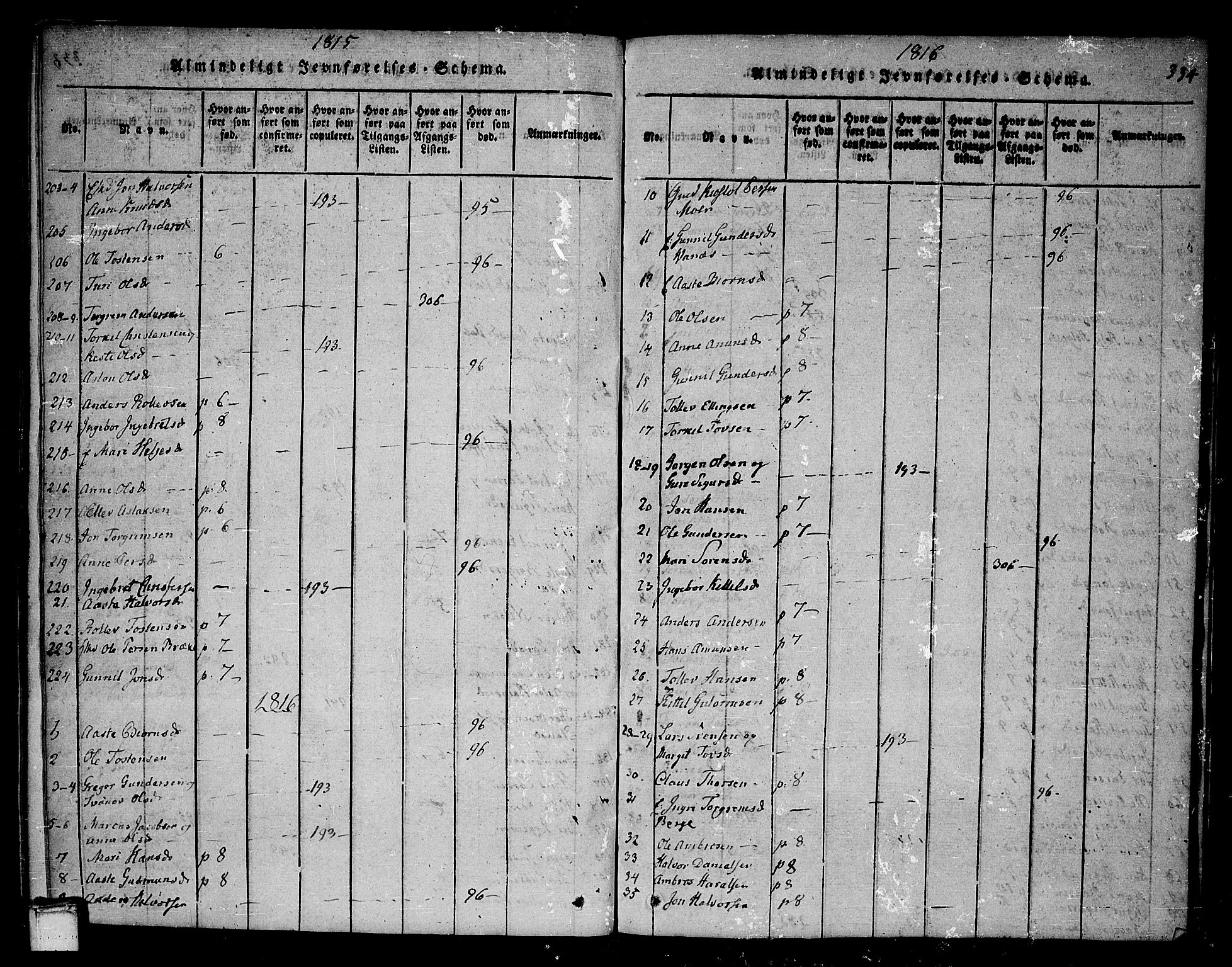 Sauherad kirkebøker, SAKO/A-298/F/Fa/L0005: Parish register (official) no. I 5, 1815-1829, p. 334