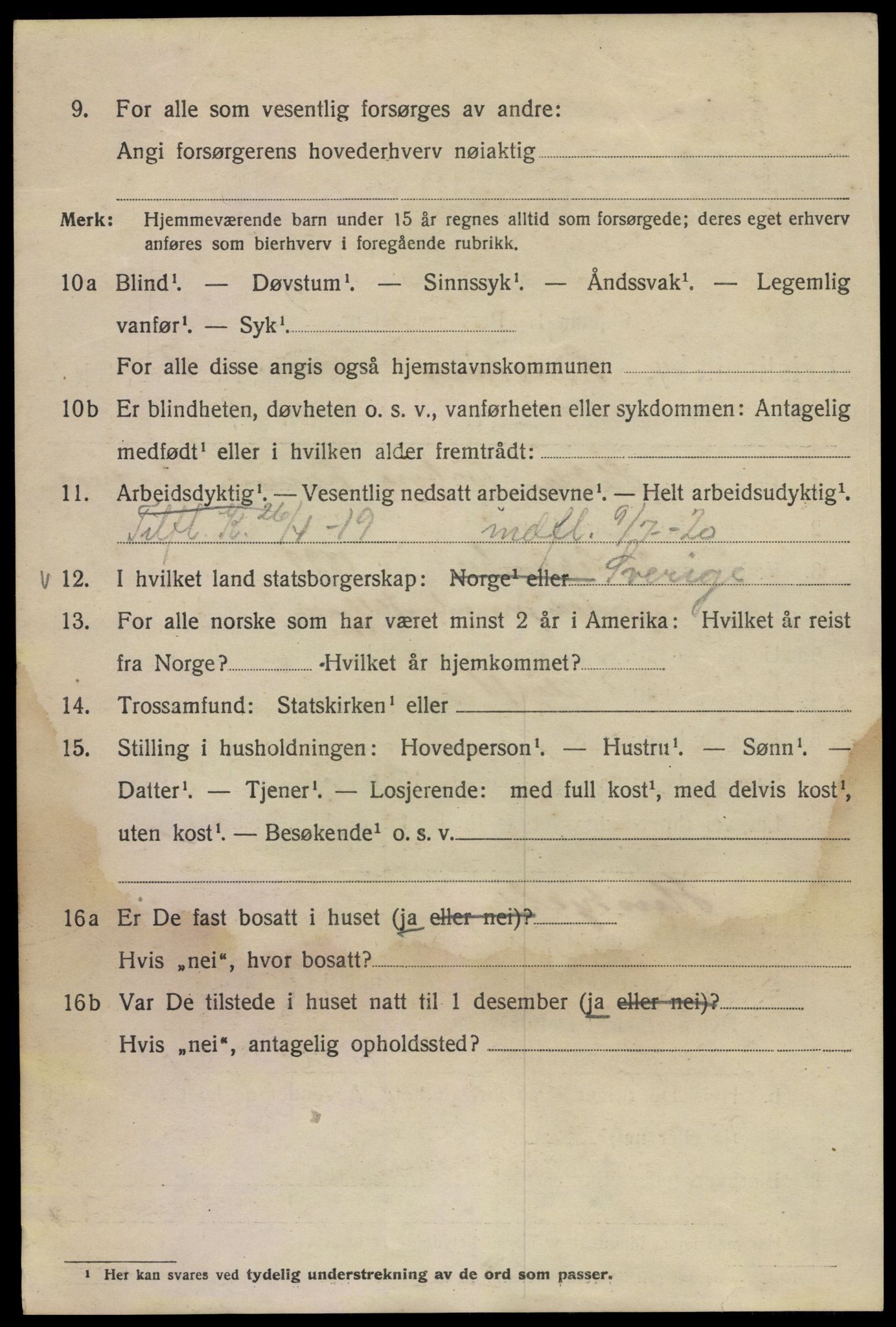 SAO, 1920 census for Kristiania, 1920, p. 365812