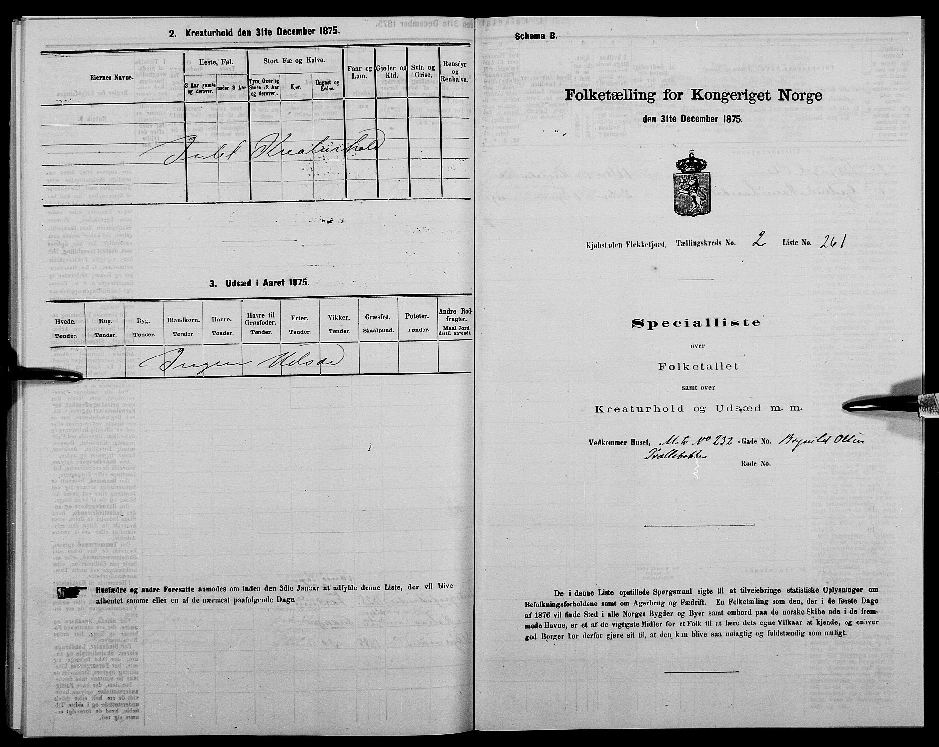 SAK, 1875 census for 1004B Flekkefjord/Flekkefjord, 1875, p. 388