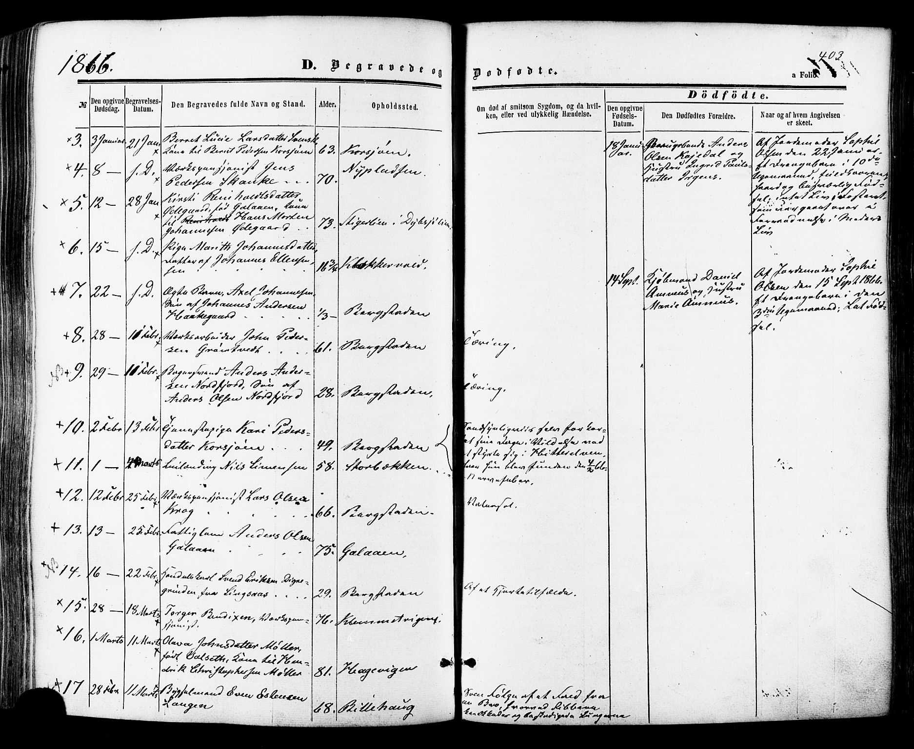 Ministerialprotokoller, klokkerbøker og fødselsregistre - Sør-Trøndelag, SAT/A-1456/681/L0932: Parish register (official) no. 681A10, 1860-1878, p. 403