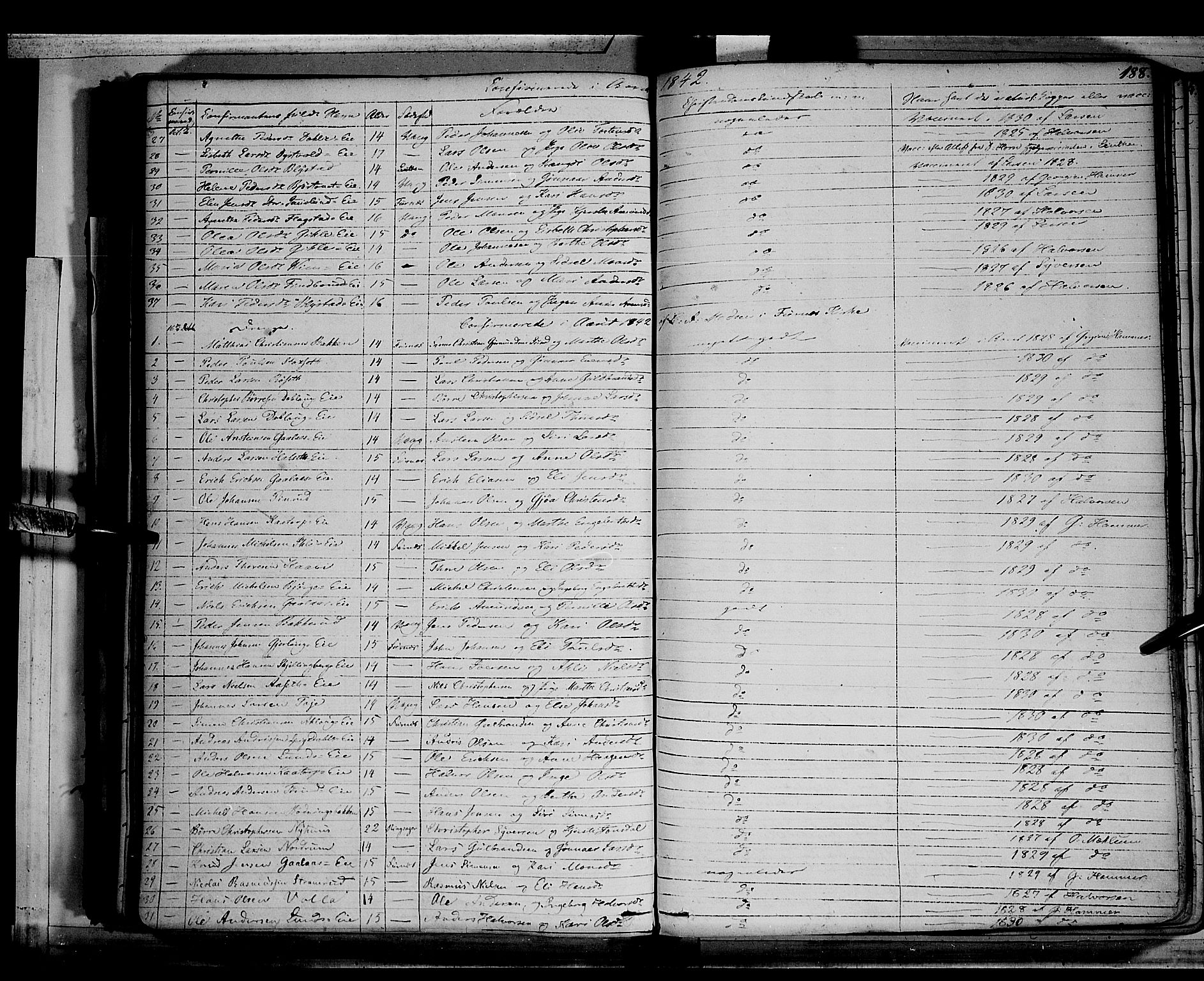 Vang prestekontor, Hedmark, SAH/PREST-008/H/Ha/Haa/L0010: Parish register (official) no. 10, 1841-1855, p. 188