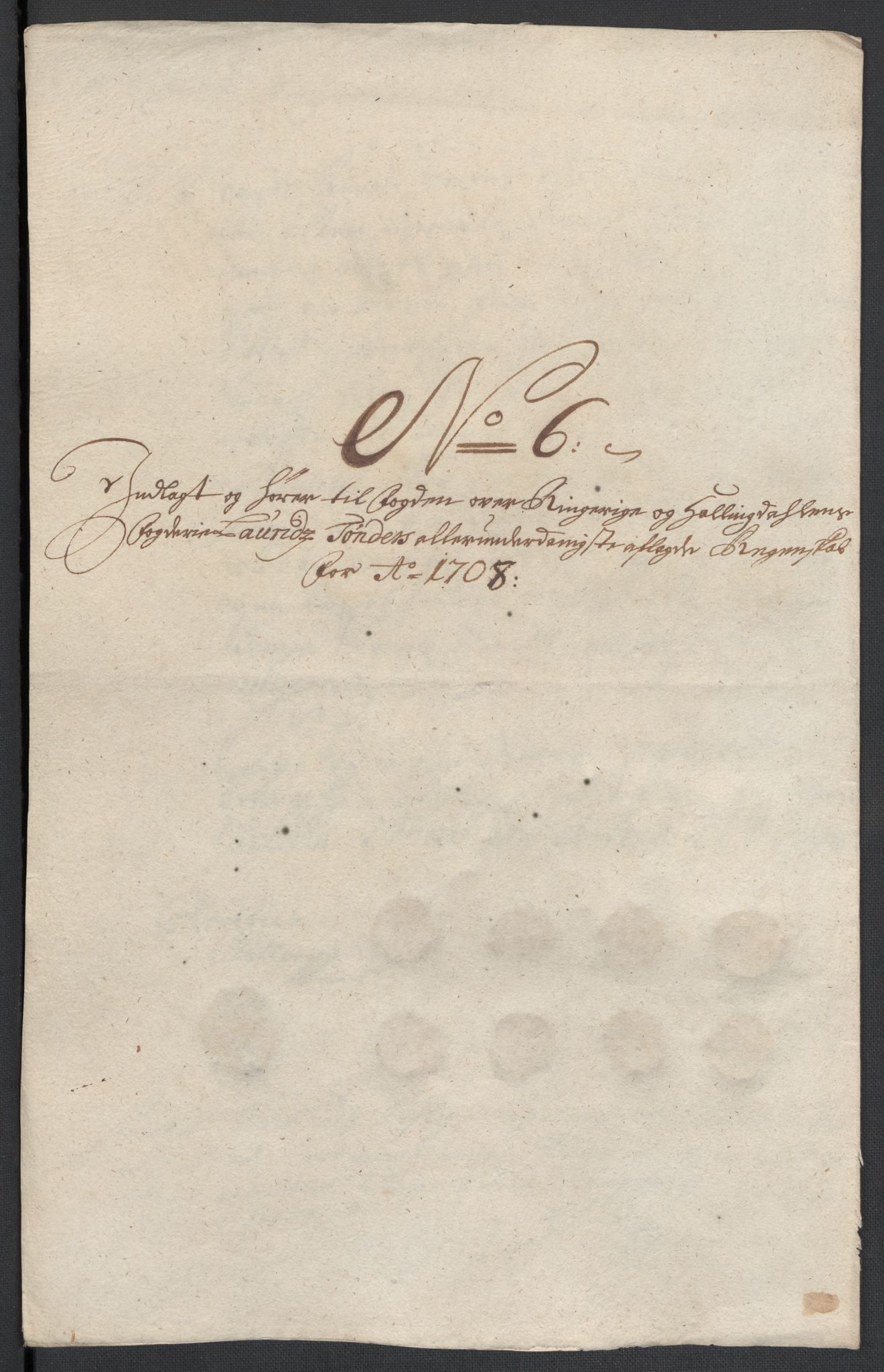 Rentekammeret inntil 1814, Reviderte regnskaper, Fogderegnskap, AV/RA-EA-4092/R22/L1467: Fogderegnskap Ringerike, Hallingdal og Buskerud, 1708, p. 136