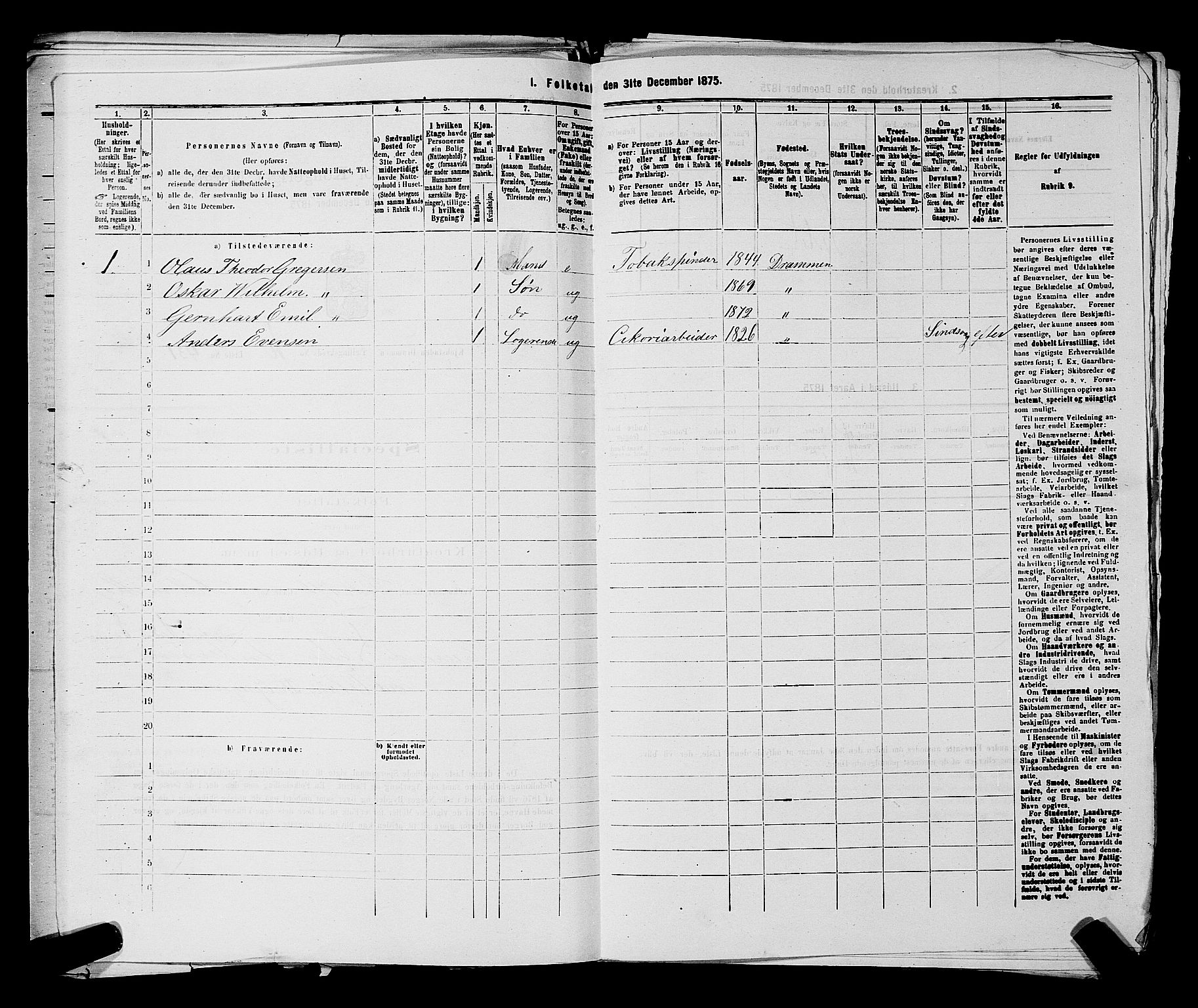 SAKO, 1875 census for 0602 Drammen, 1875, p. 983